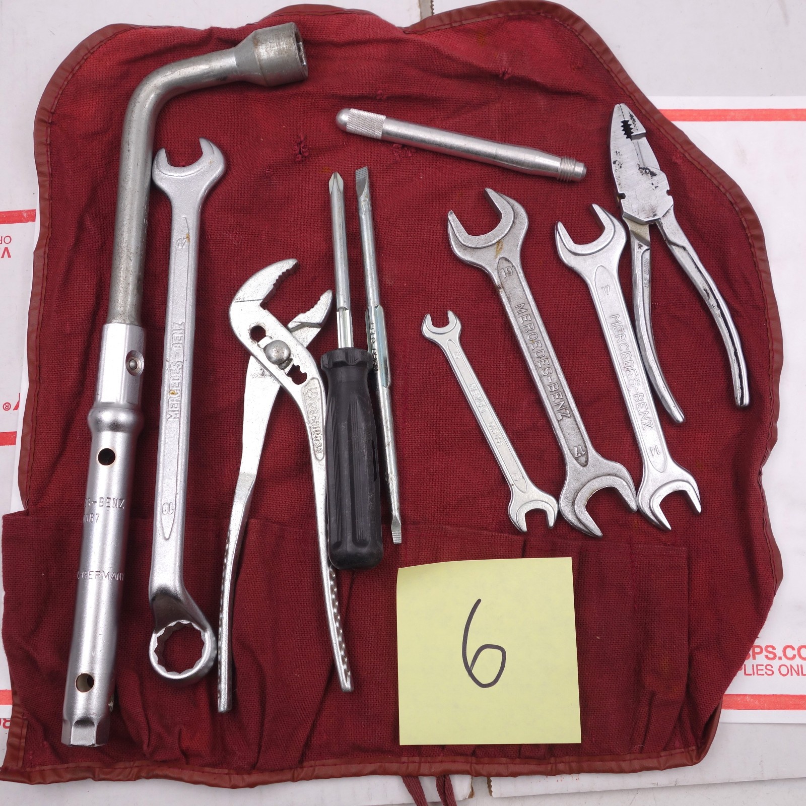 Mercedes Benz Vintage Factory Tool Kit 10 pcs # 6, W107 W113 W114 W115 W116 W123