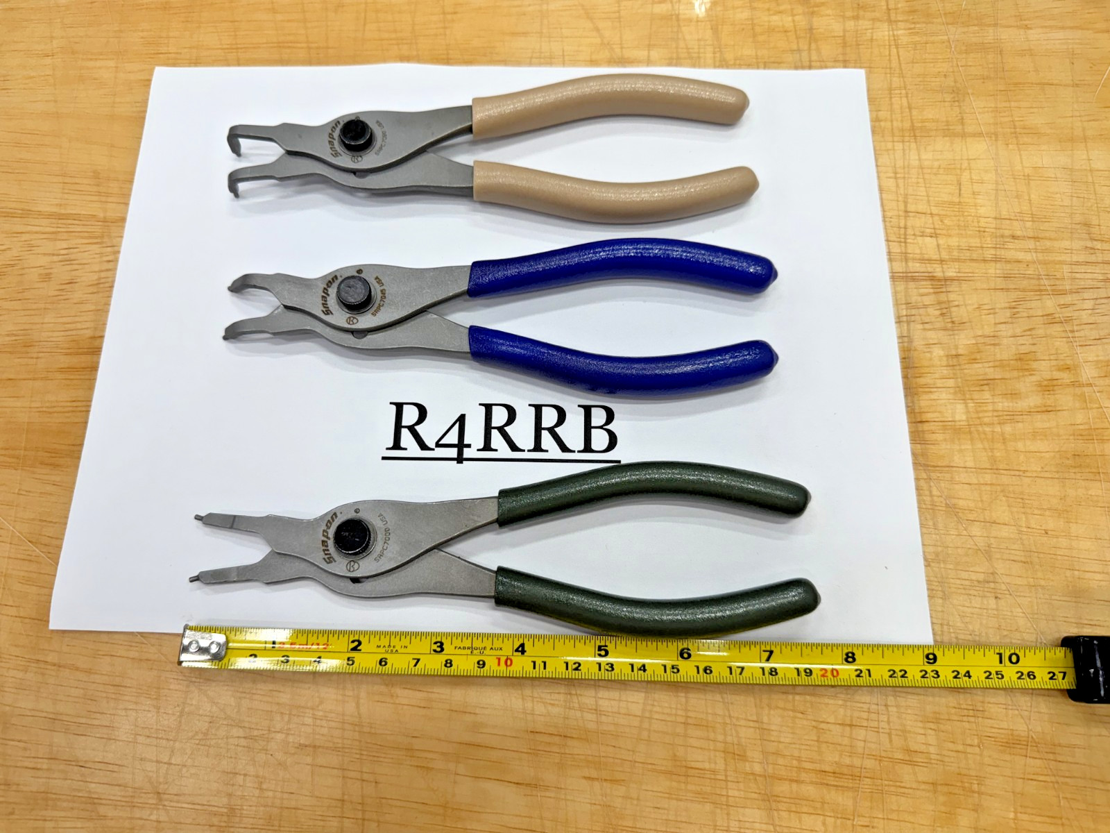 Snap-on Tools NEW 3pc MULTI COLOR Soft Grip .070 Tip Snap Ring Pliers Lot Set