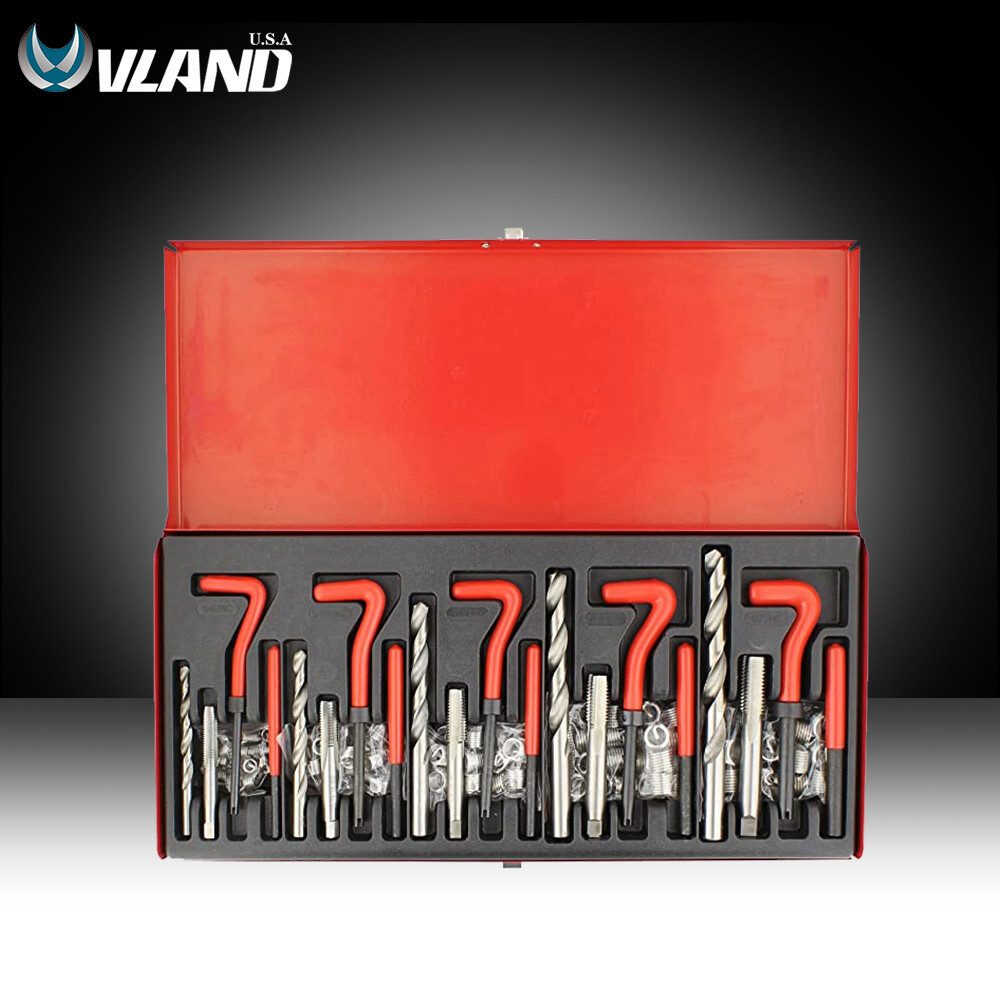 131 PCS Metric Thread Repair Insert Kit Helicoil Threading Tool M5 M6 M8 M10 M12