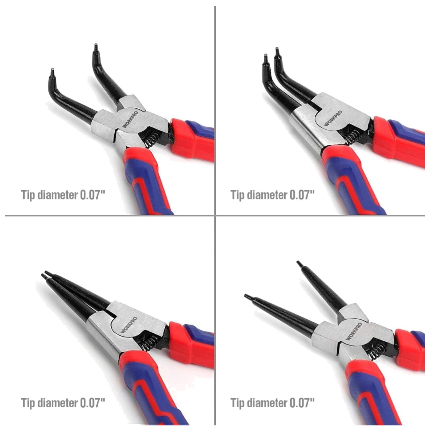 Snap Ring Pliers Kit – Tip Diameter 5/64» – Cr-V Steel