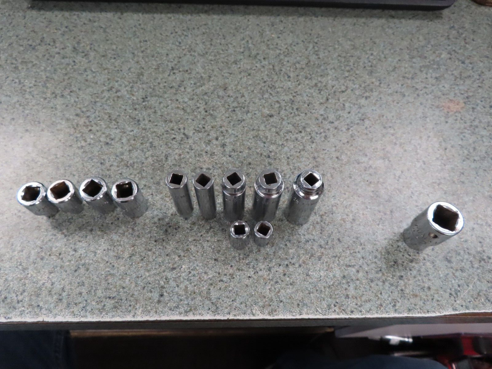 MAC Tools USA 12pc Chrome Socket Lot See Pictures