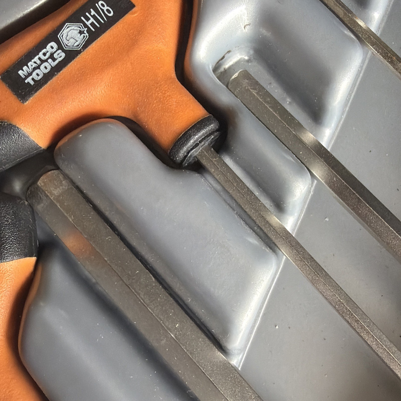 Matco Tools SAE T-Handle Long Short Combination Hex Key Wrench Set Orange STX9