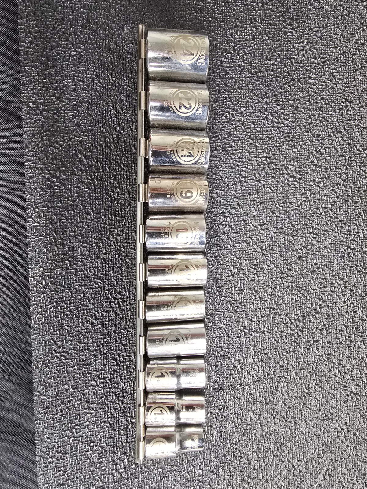 Armstrong Tools USA 39-124 / 39-122 11pc 1/2” Drive 12-24mm 12pt Socket set