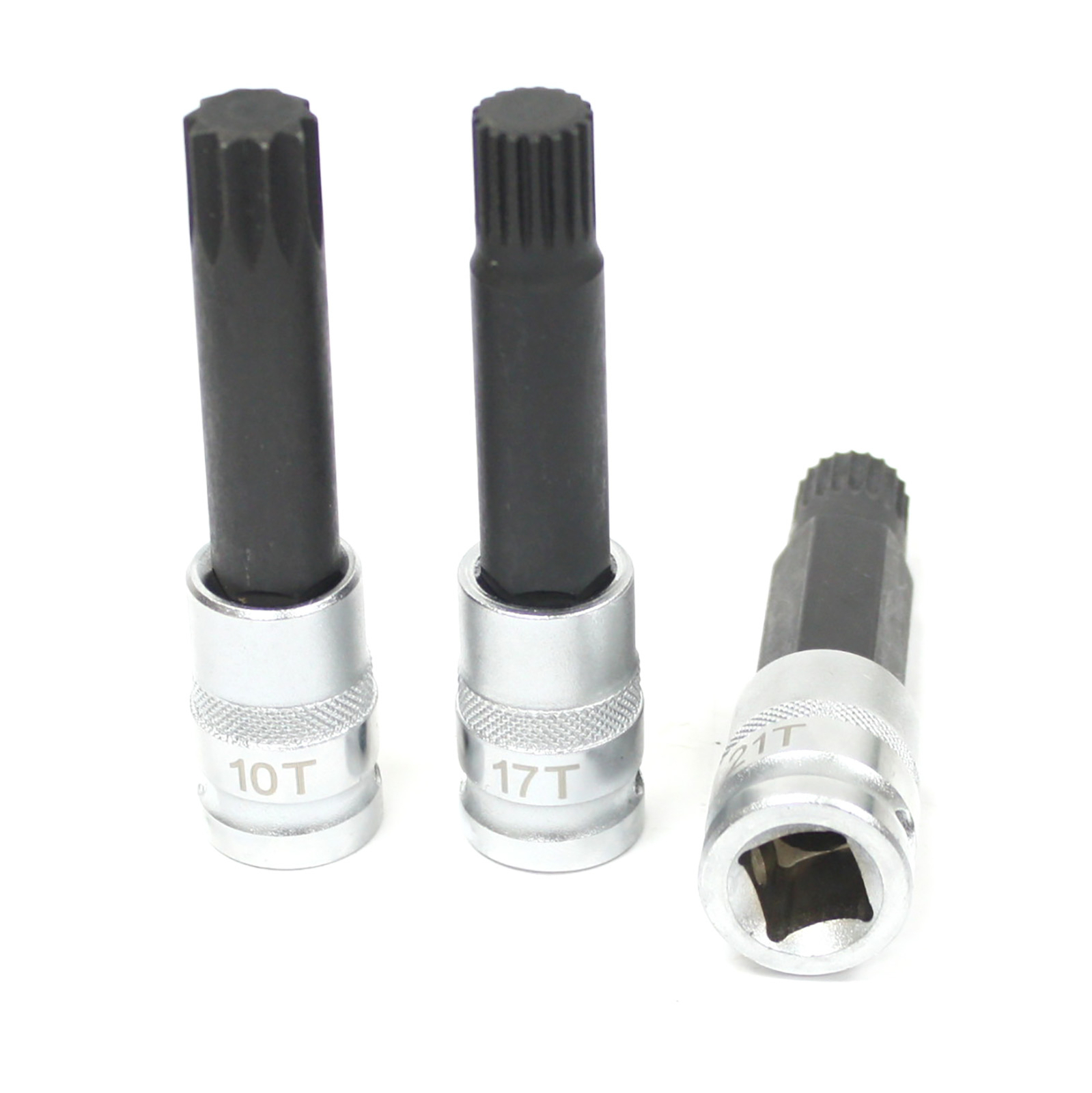 3 pc 1/2″ Drive Torx Spline Impact Socket Set 10T 17T 21T