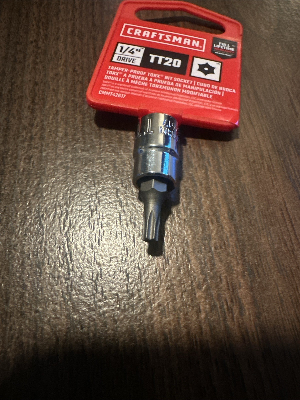 Craftsman CMMT42617 T20 Torx Socket 1/4” Drive – Tamper Proof Bit Socket