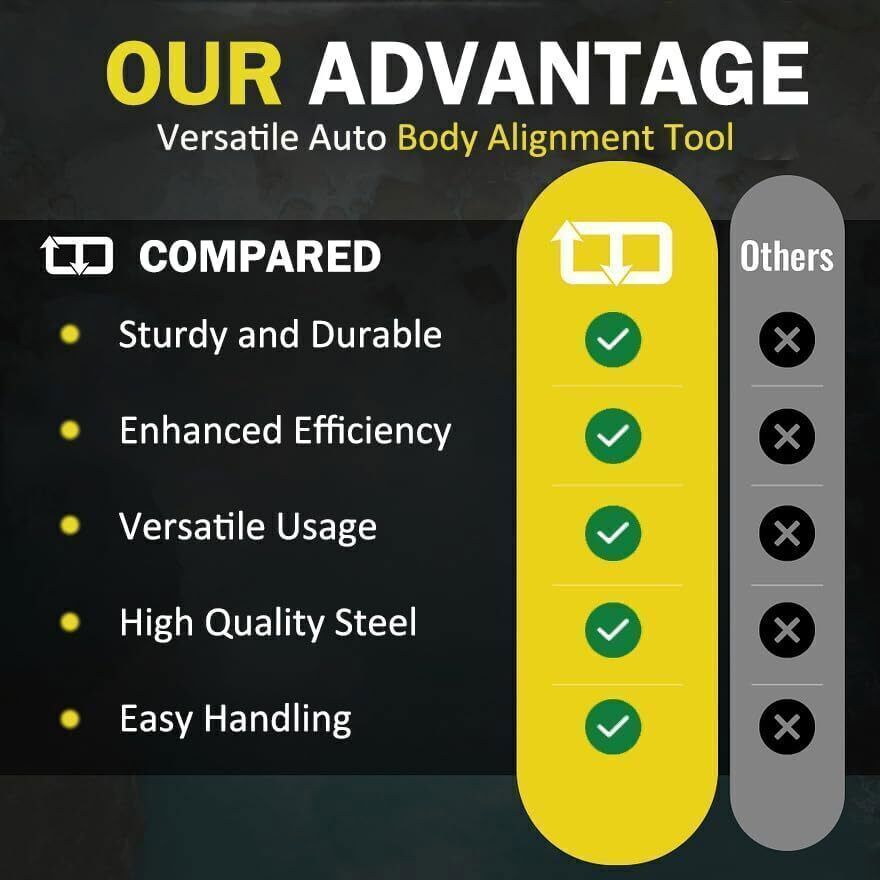 Auto Body Alignment Bar 1-1/4″ Versatile Cars Bumper Alignment Tool Chain 77175