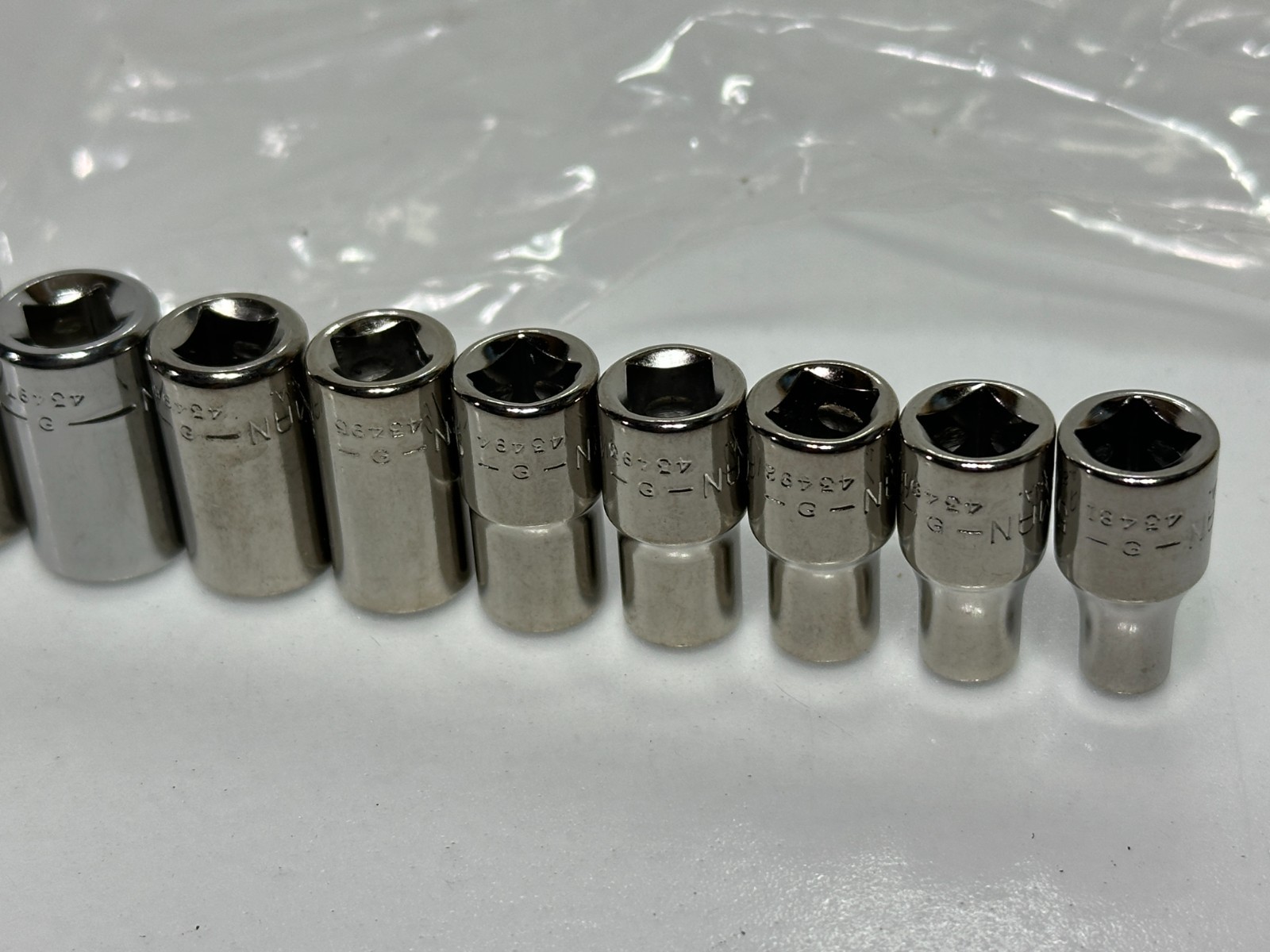 🇺🇸 Craftsman Tools USA G 9pc SAE 5/32-7/16″ Shallow Socket Set 1/4″ Drive, NOS