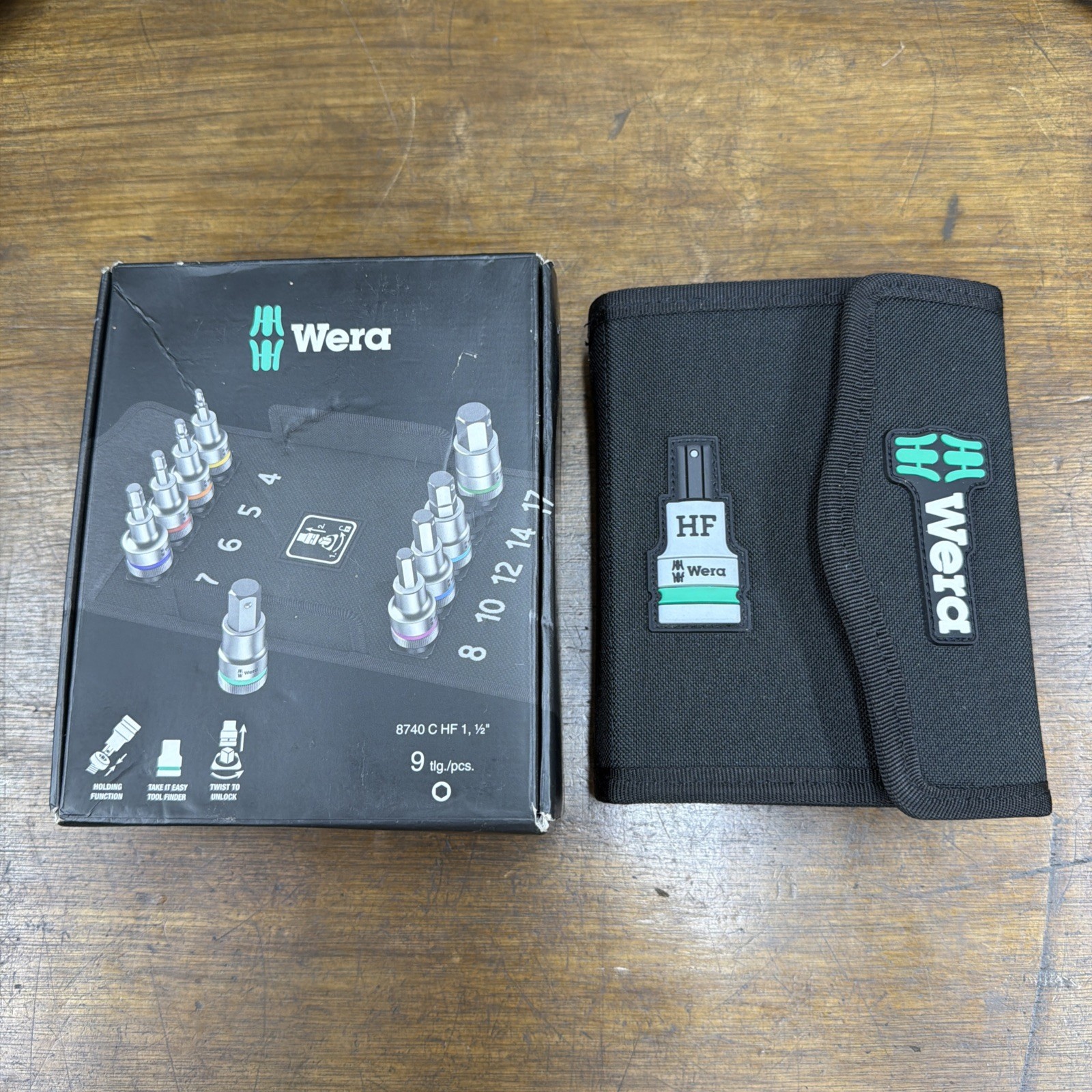 Wera 9-Piece 1/2 in Hexagon Socket Set