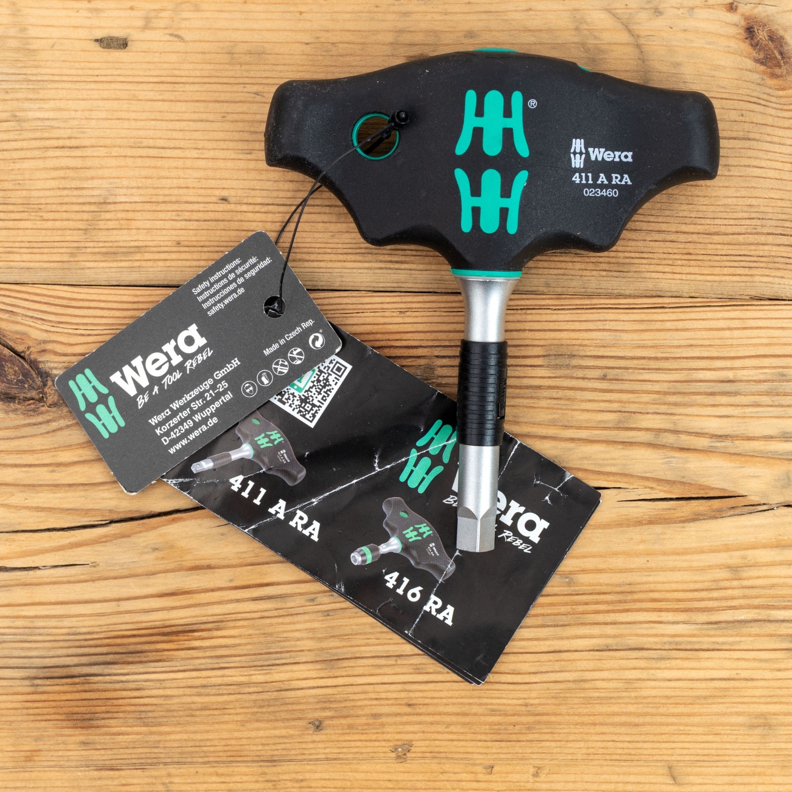Wera 411 A RA T-handle 1/4″ Square Ratchet Driver 05023460001