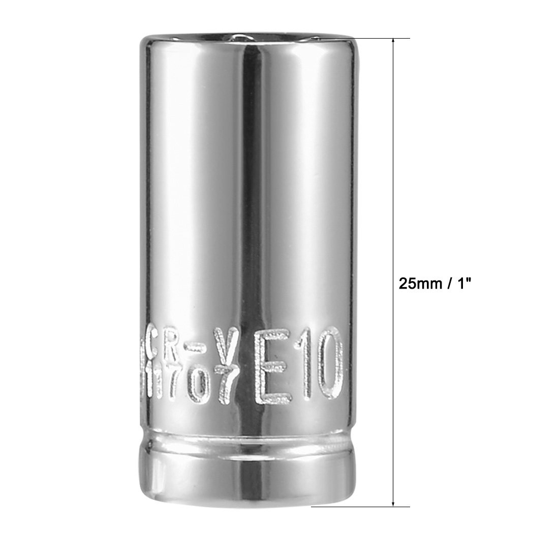uxcell 2Pcs 1/4-inch Drive E10 External Torx Shallow Socket, Cr-V Steel