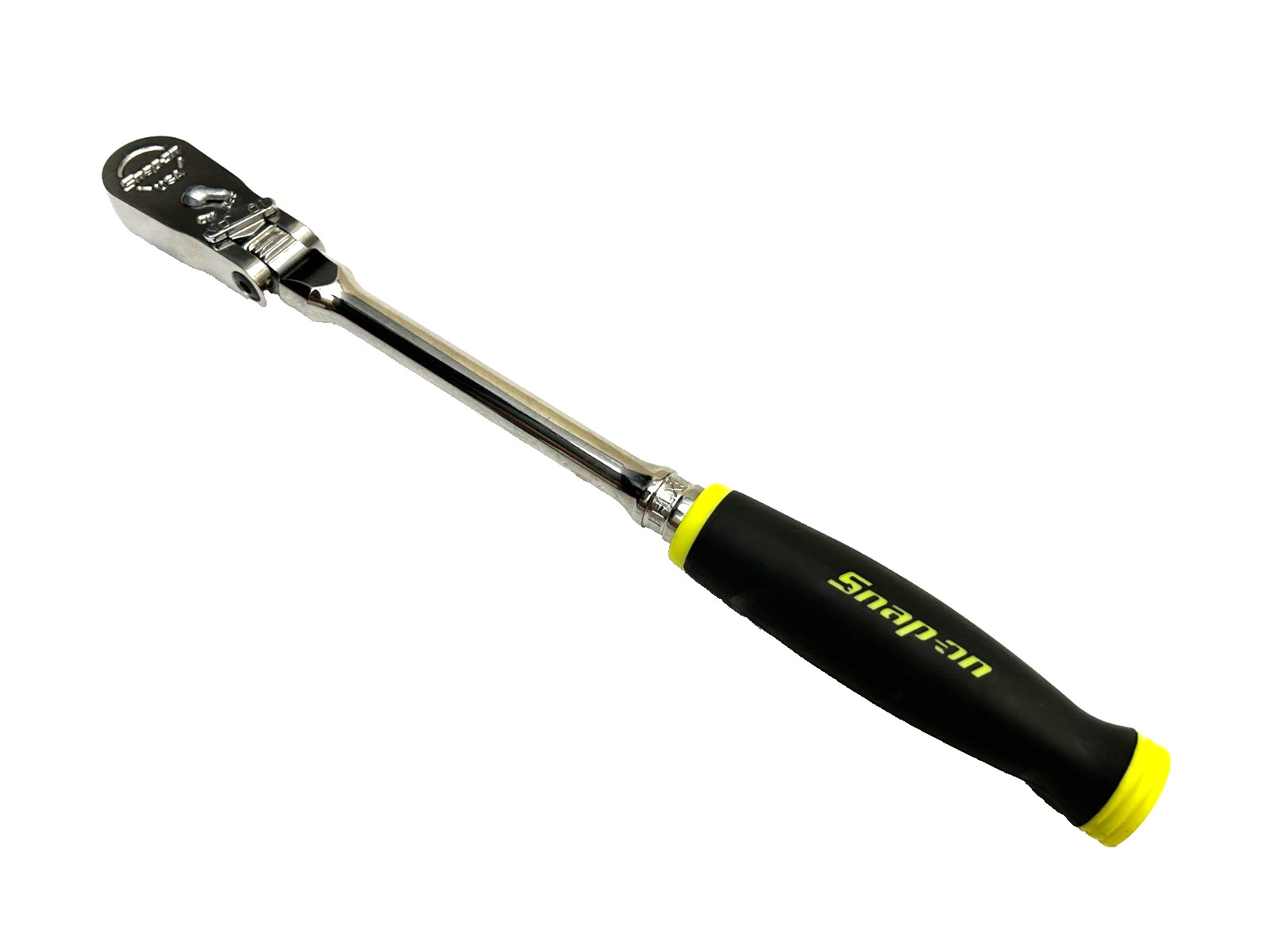 Snap-on Tools LOCKING 3/8″ Drive HI-VIZ Soft Grip Long Flex Ratchet FHLX80B NEW