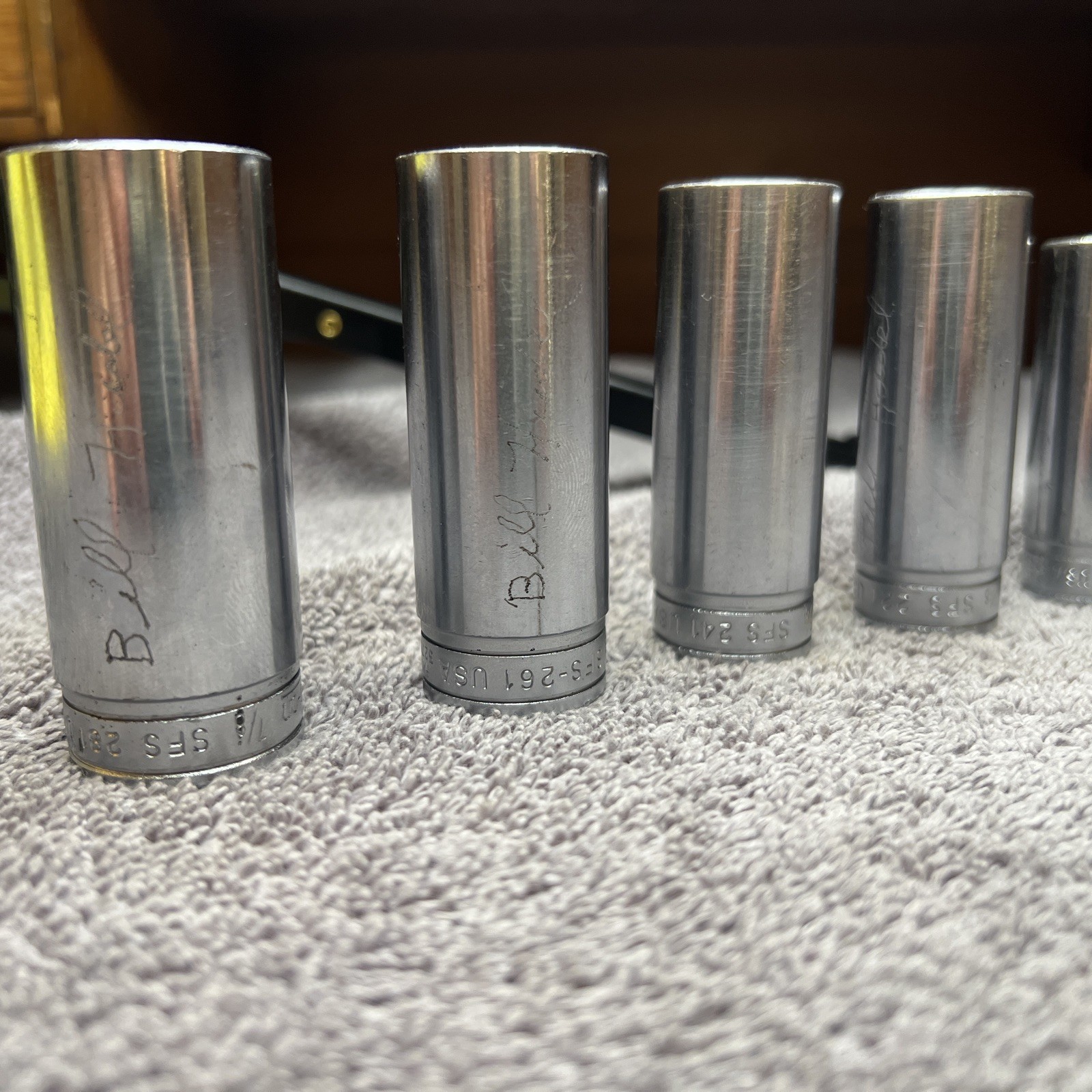 Snap-on 11 pc 3/8″ Drive SAE 6 Point Deep Socket Set 1/4” to 7/8” SFS Series