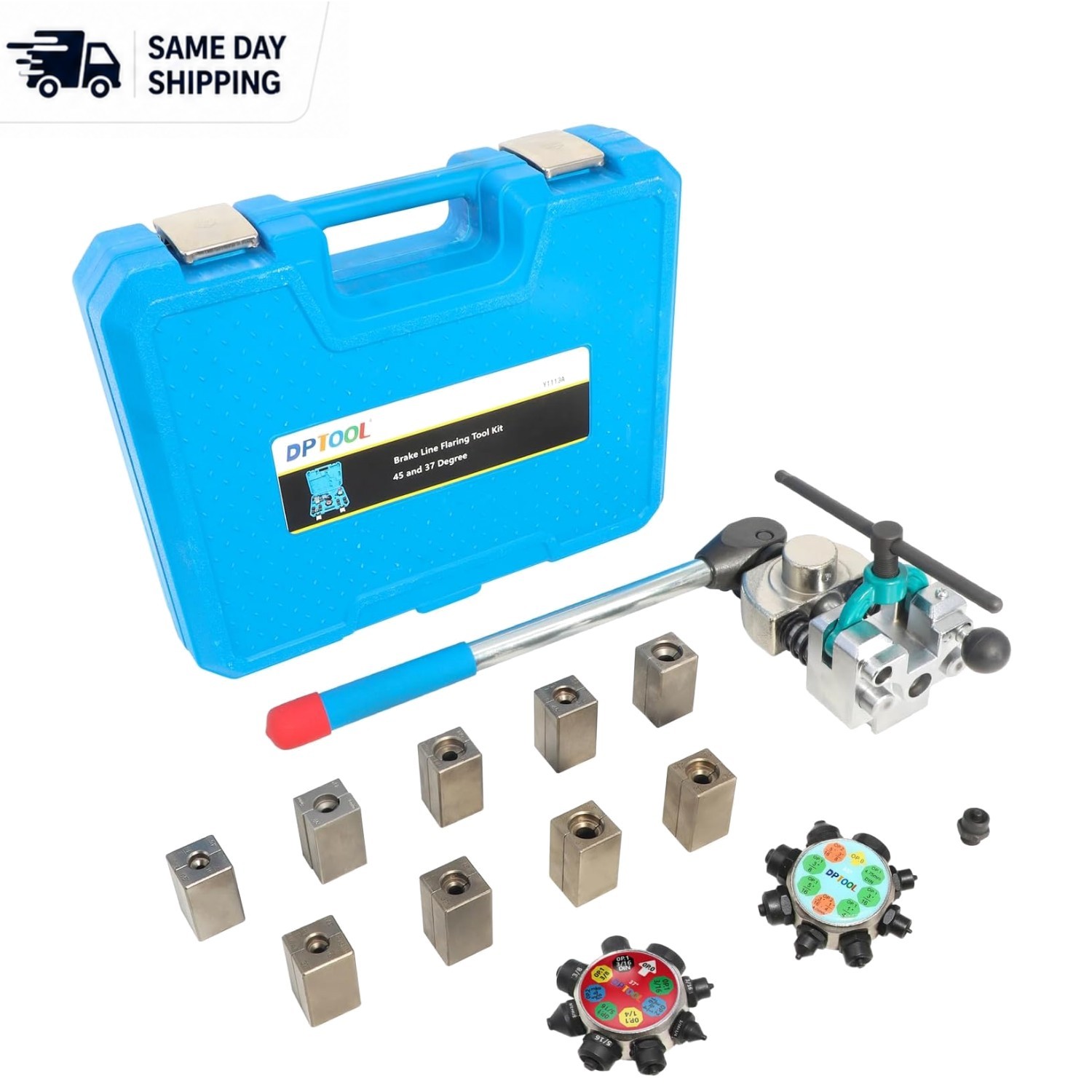 Comprehensive Brake Line Flaring Tool Kit for Leak-Free 37 & 45 Degree Flares
