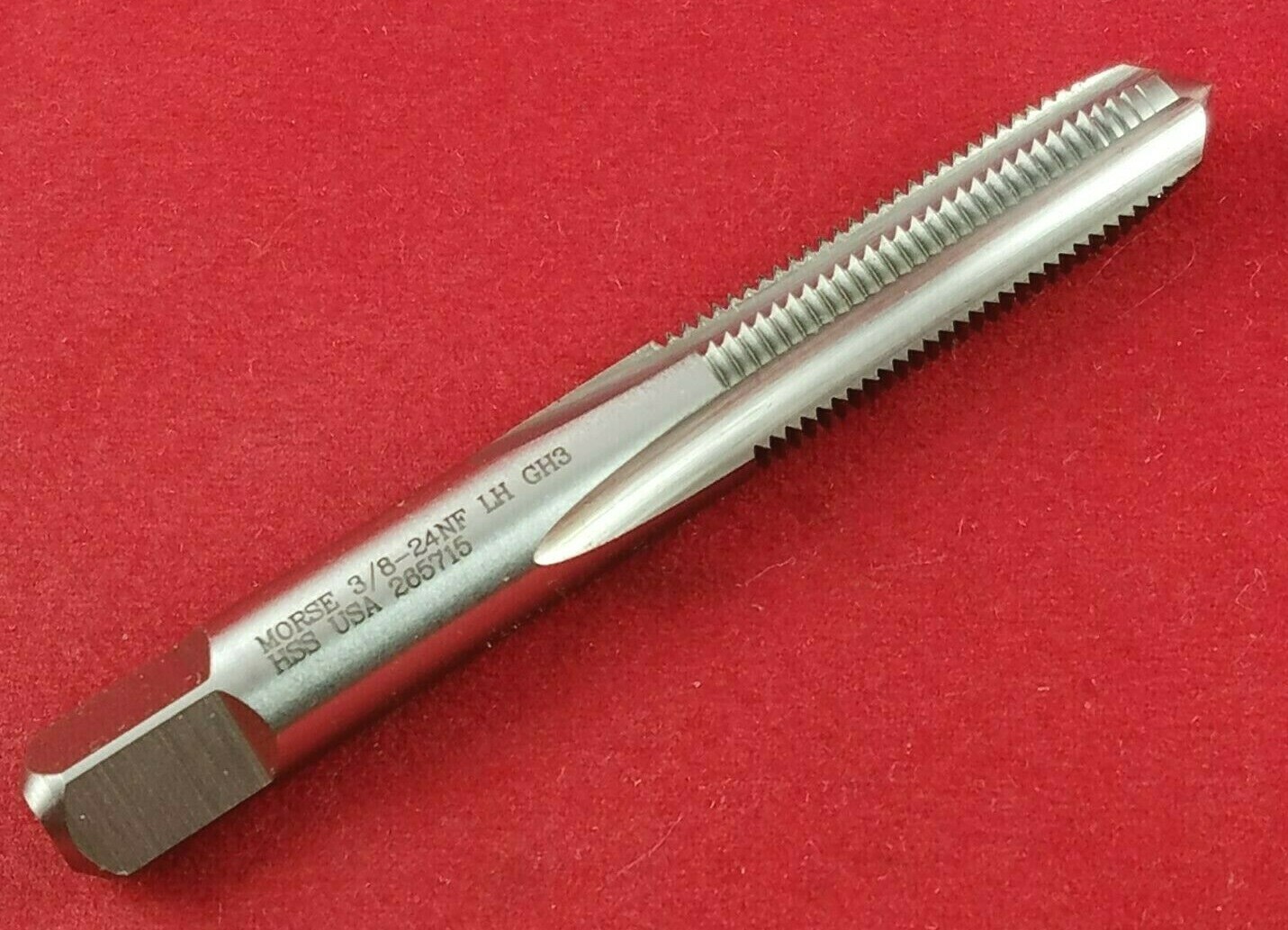 3/8-24 NF LEFT HAND Plug Tap Morse MT3733447 HSS USA GH3 Morse