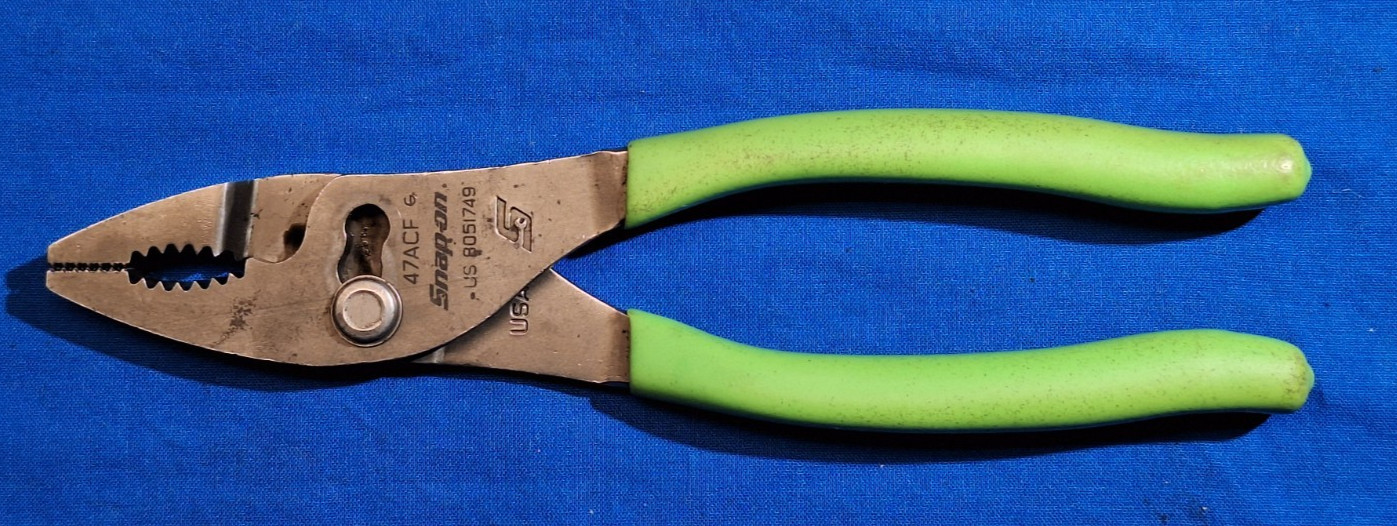 Snap-On 47ACF High vis Green handles slip joint pliers