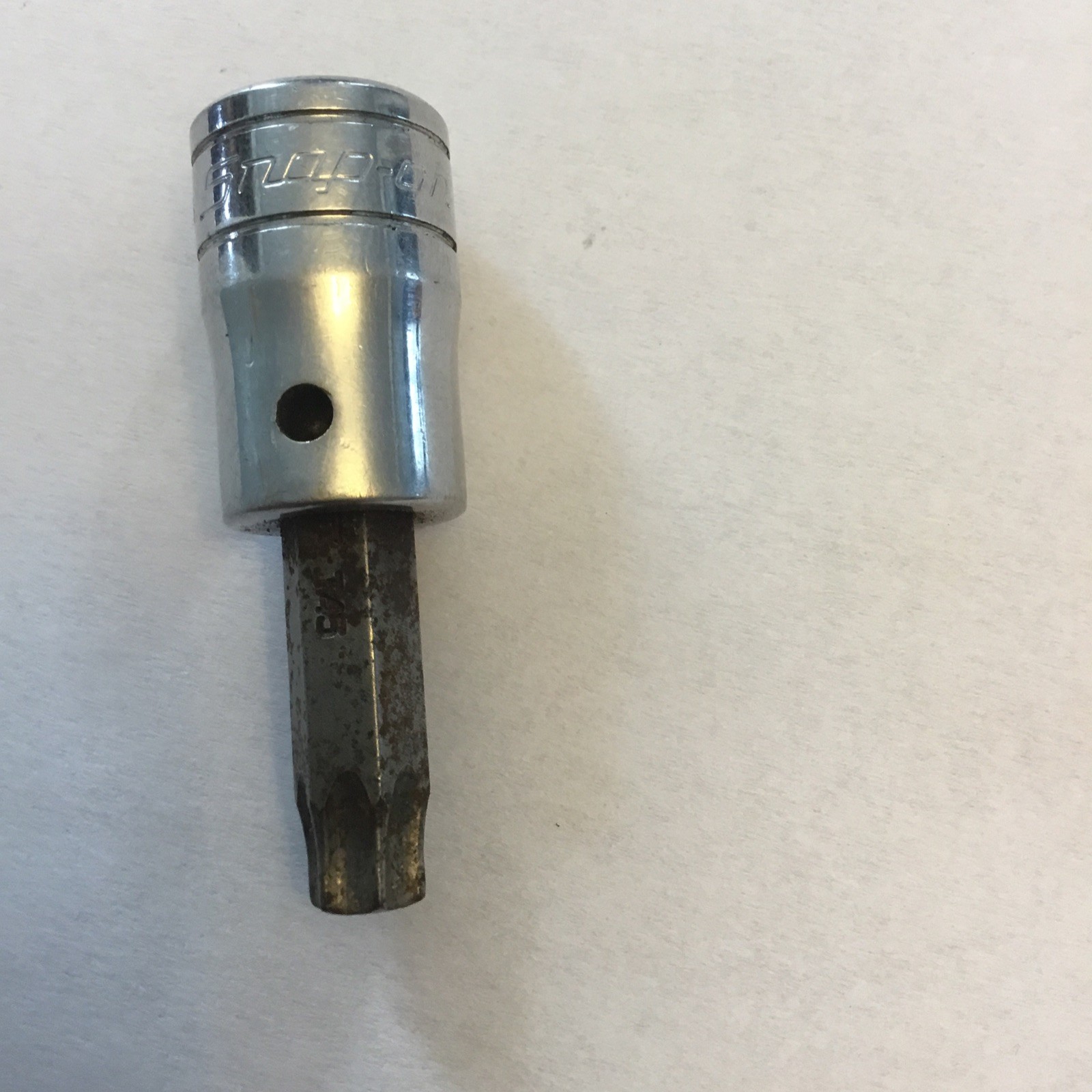 Snap-on Tools USA 3/8″ Drive T45 Torx Bit Chrome Socket Driver FTX45A Used