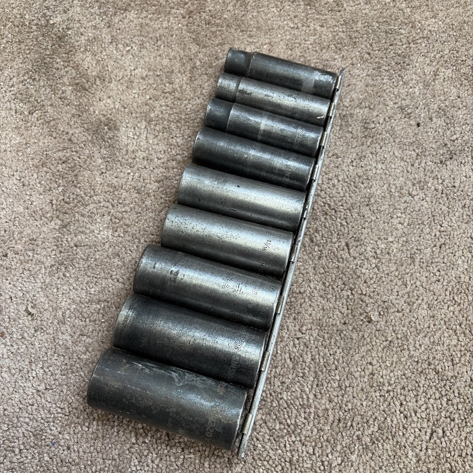Snap On Tools SAE Deep Impact Socket Set 1/2″ Drive 6pt 9pc 1/2″ to 1″ 309SIMYA