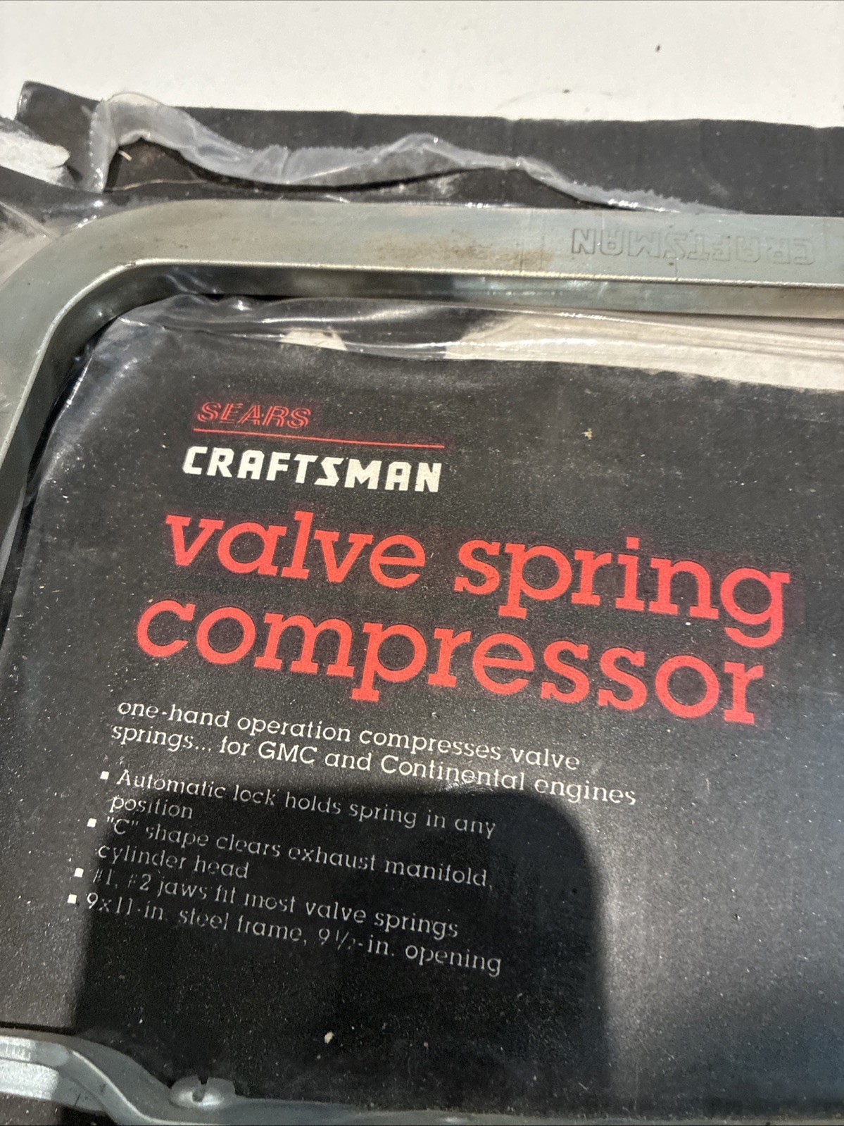 SEARS CRAFTSMAN USA 947627 VALVE SPRING COMPRESSOR TOOL TWO JAWS & FRAME