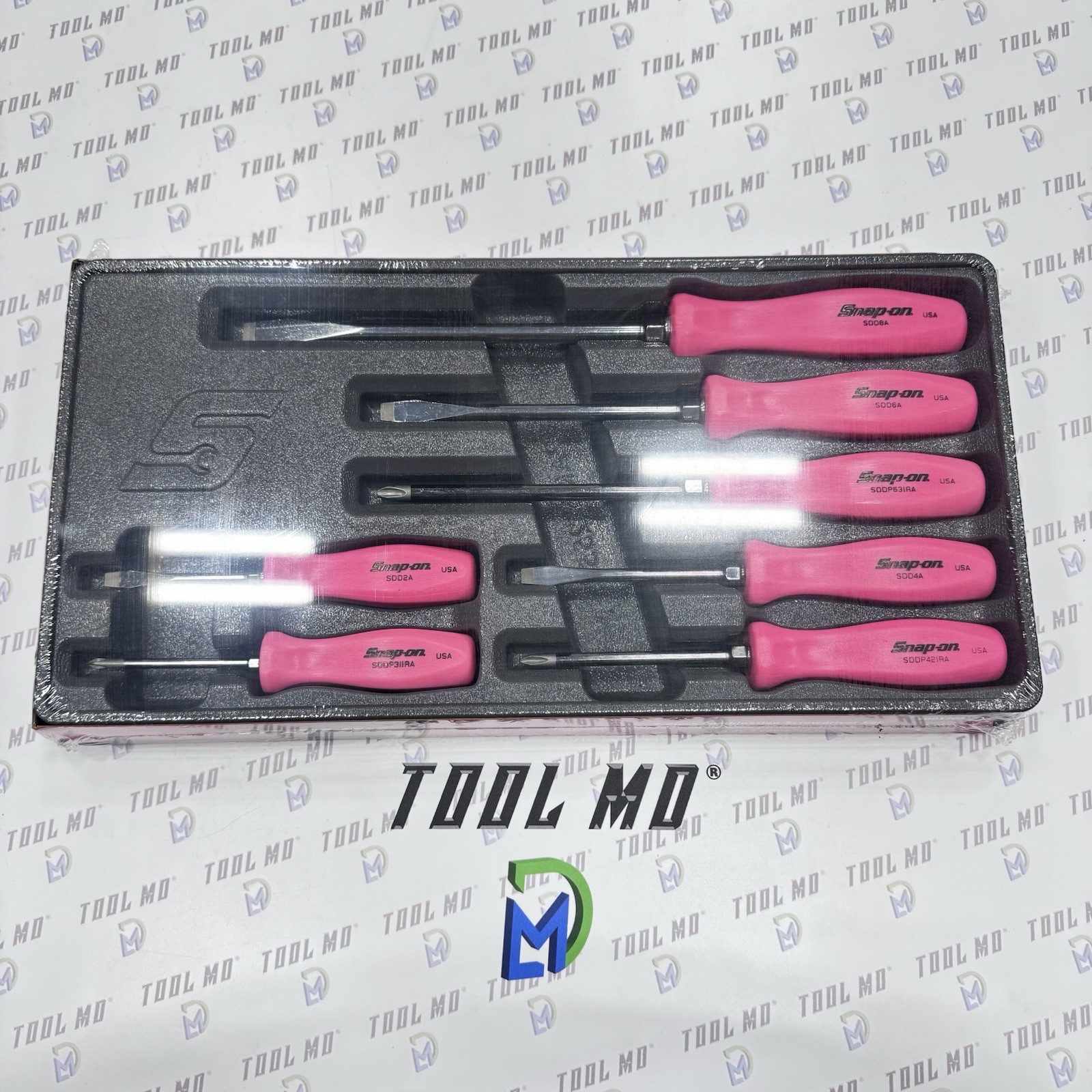 Snap-on Tools USA RARE 7pc CLASSIC PINK Hard Grip Screwdriver Set SDDX70AMP