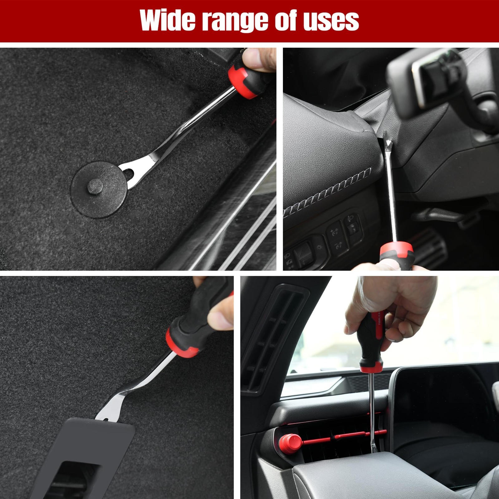 6Pcs Car Trim Removal Tool Set, Auto Upholstery Fastener Remover Kit, Storage Ba