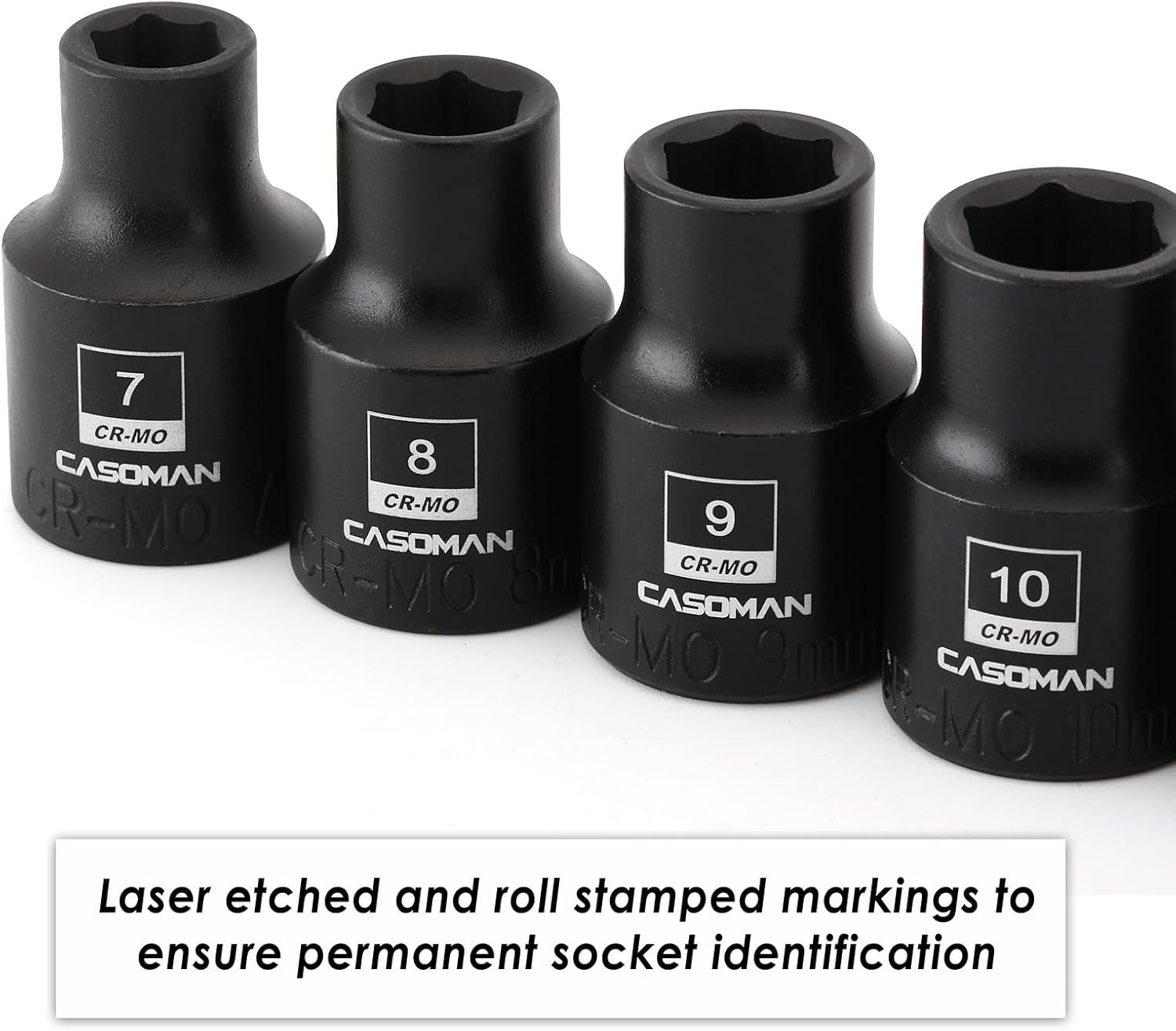 13PCS 3/8″Drive Magnetic Impact Socket Set Deep 6-Point Metric 7mm to 19mm