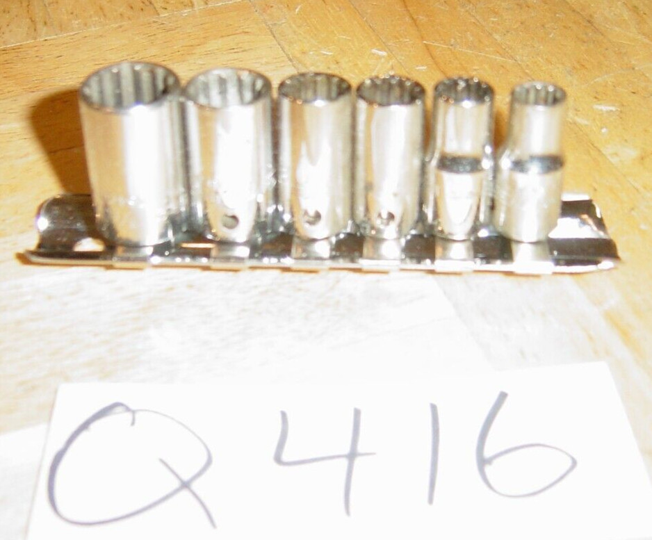 SNAP-ON TOOLS 6 PIECE 1/4 DRIVE SAE. SPLINE HEX SHALLOW SOCKET SET