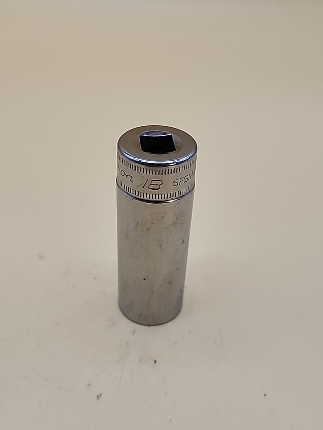 Snap-on Tools SFSM18 3/8 Drive 6 Point Chrome Deep 18mm Metric Socket