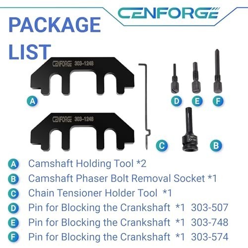 303-1248 Camshaft Holding Timing Tool Kit 7PCS for Ford 3.5L 3.7L 4V Engine