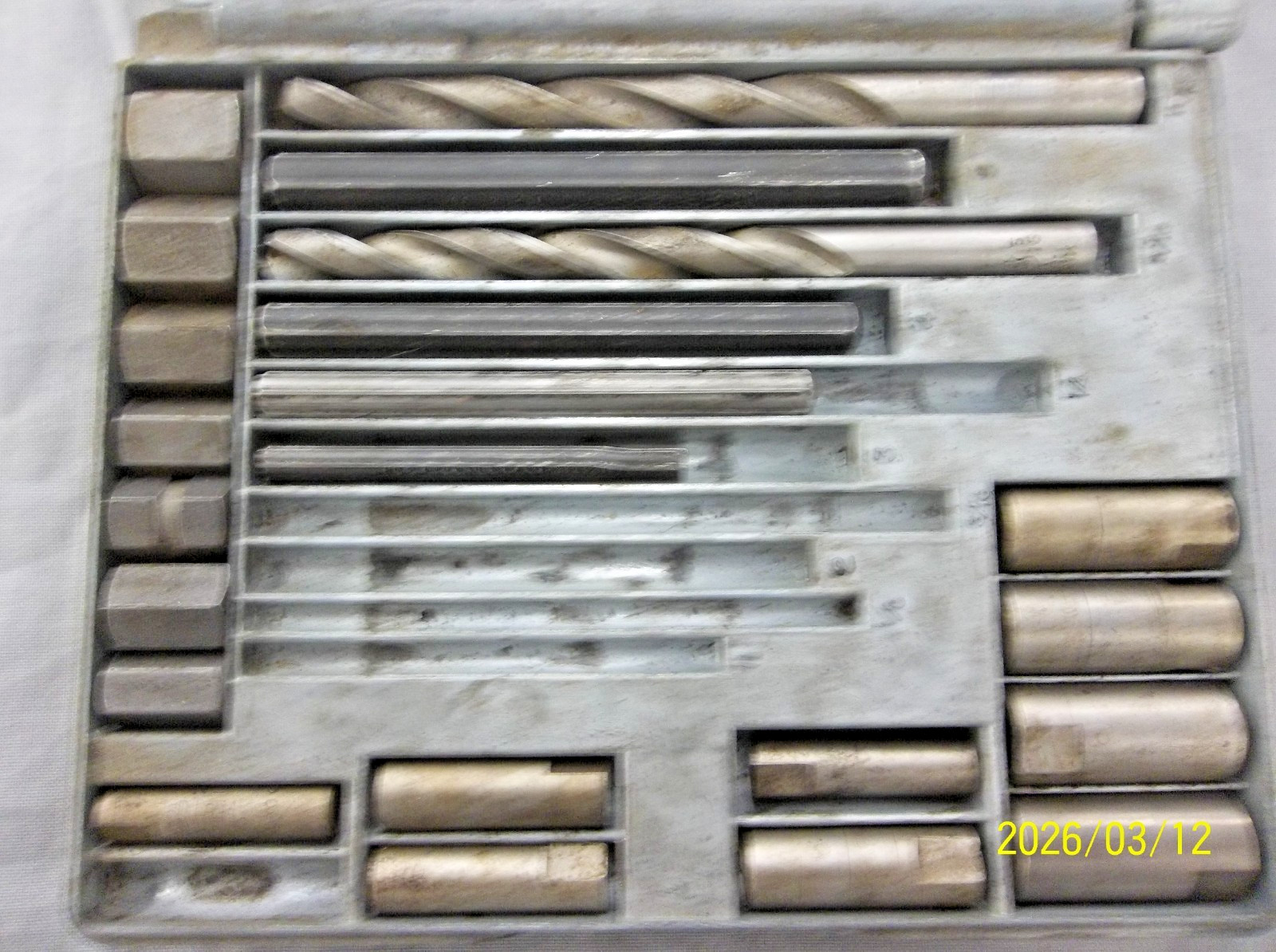 Blue-Point USA Supreme Screw Extractor Set No. 1020 (Cast Metal Case) incomplete