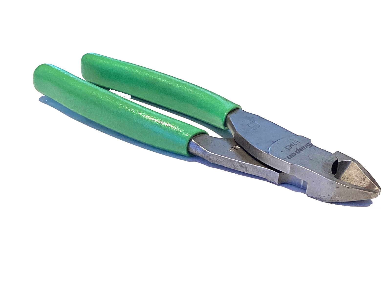 Snap on Tools 7” GREEN Soft Grip Vector Edge Diagonal Cutter Pliers 87ACF NICE