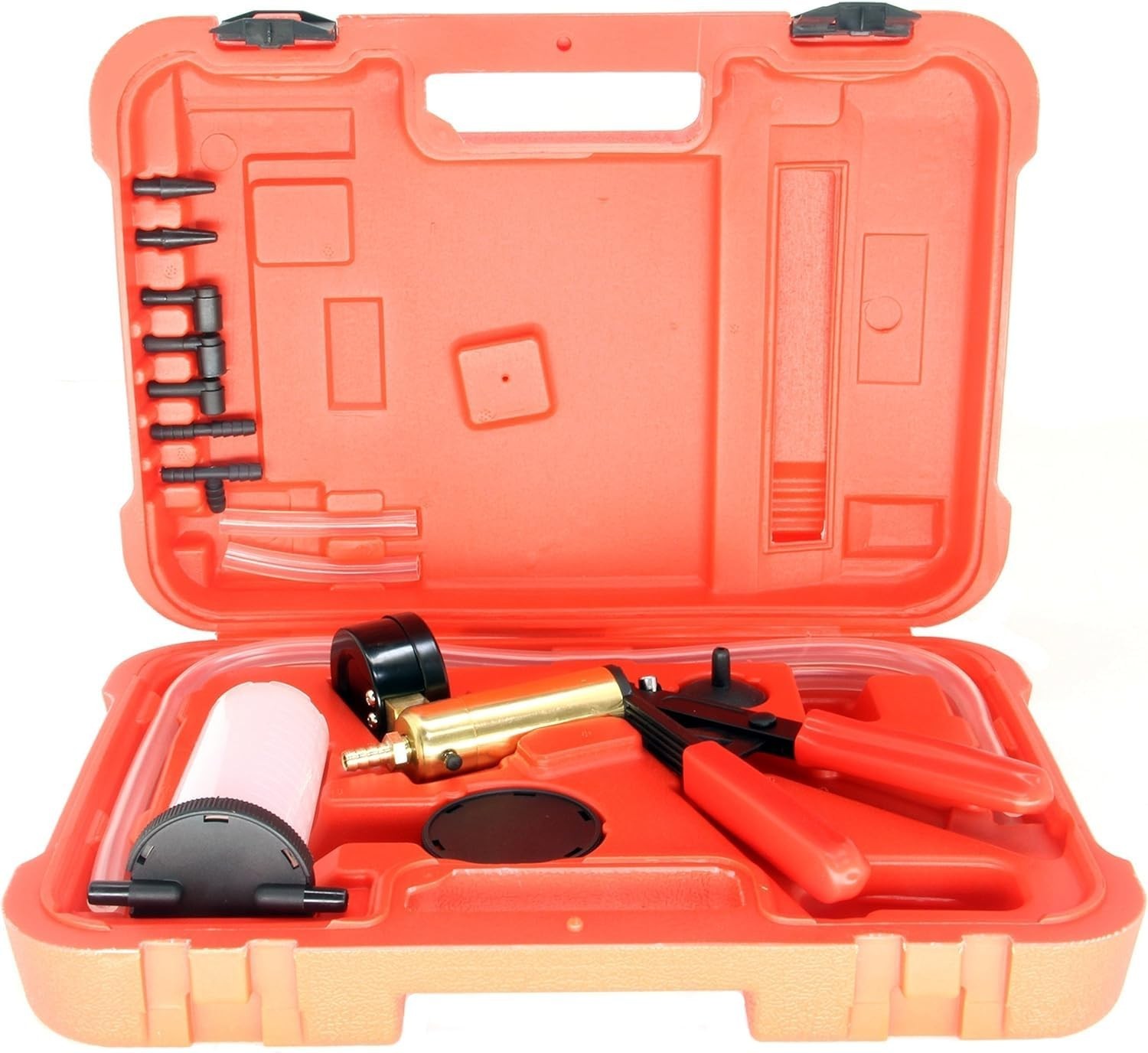 2 in 1 Brake Bleeder Kit Handheld Vacuum Pump Set for Automotive with Case