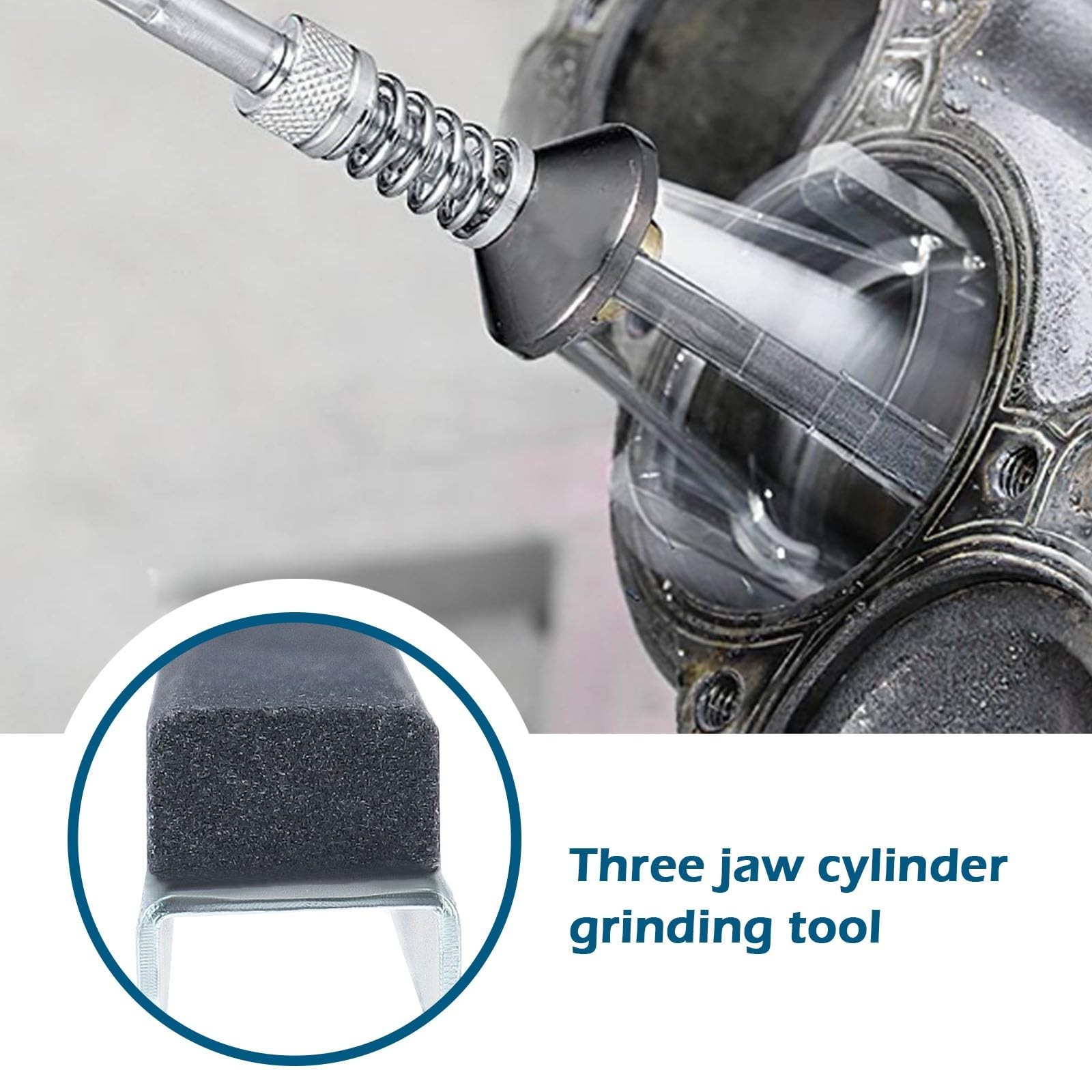 Engine Cylinder Hone Stones – 3 Jaw Grinding Tool Set for Car Engine Cleaning &