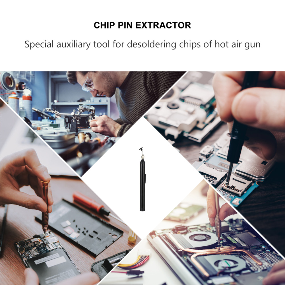 1Pcs Reusable Ic Chip Extraction Tool Nonslip Handle Black for Electronics