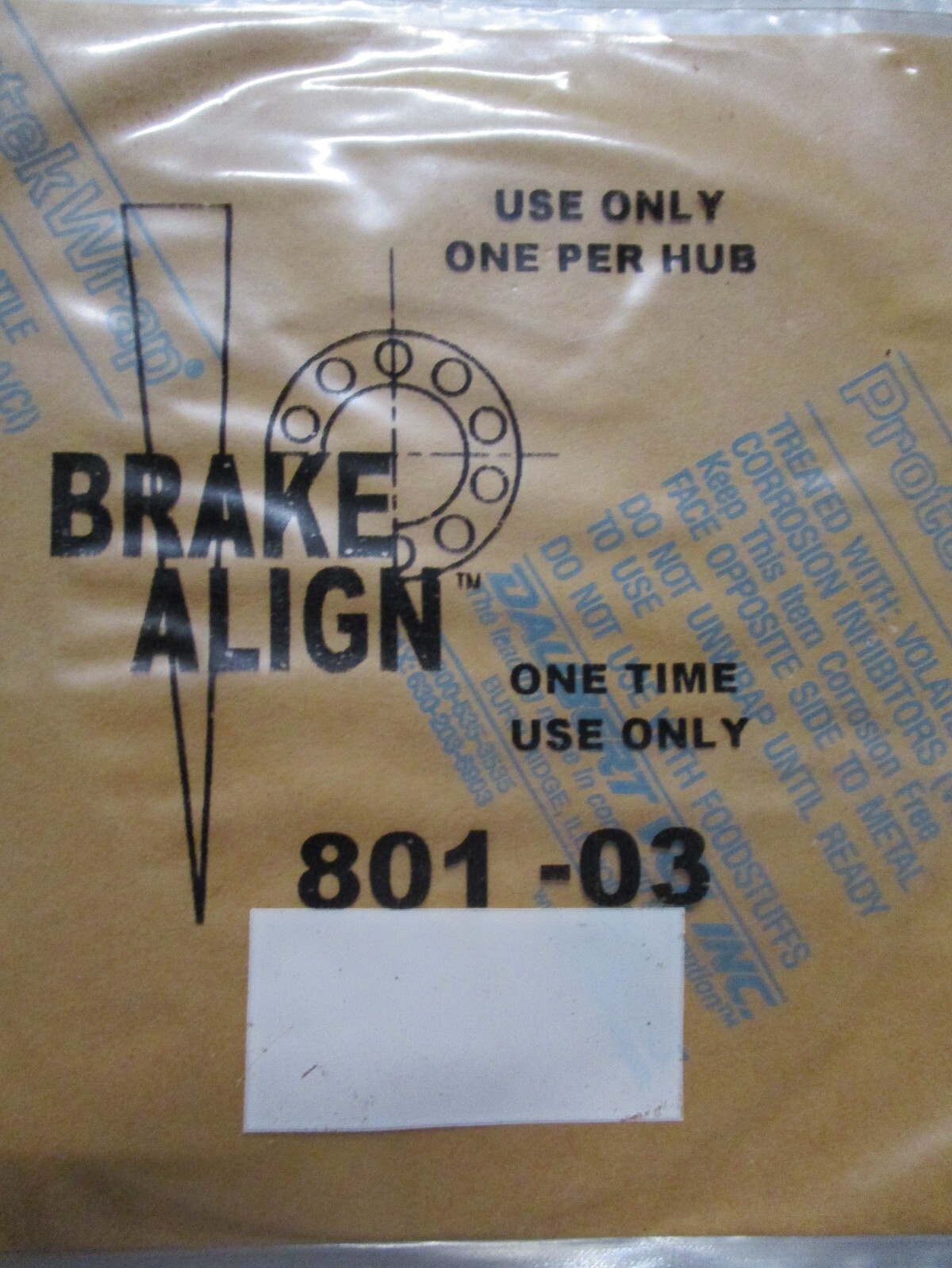 BRAKE ALIGN 801-03 BRAKE ROTOR SHIMS