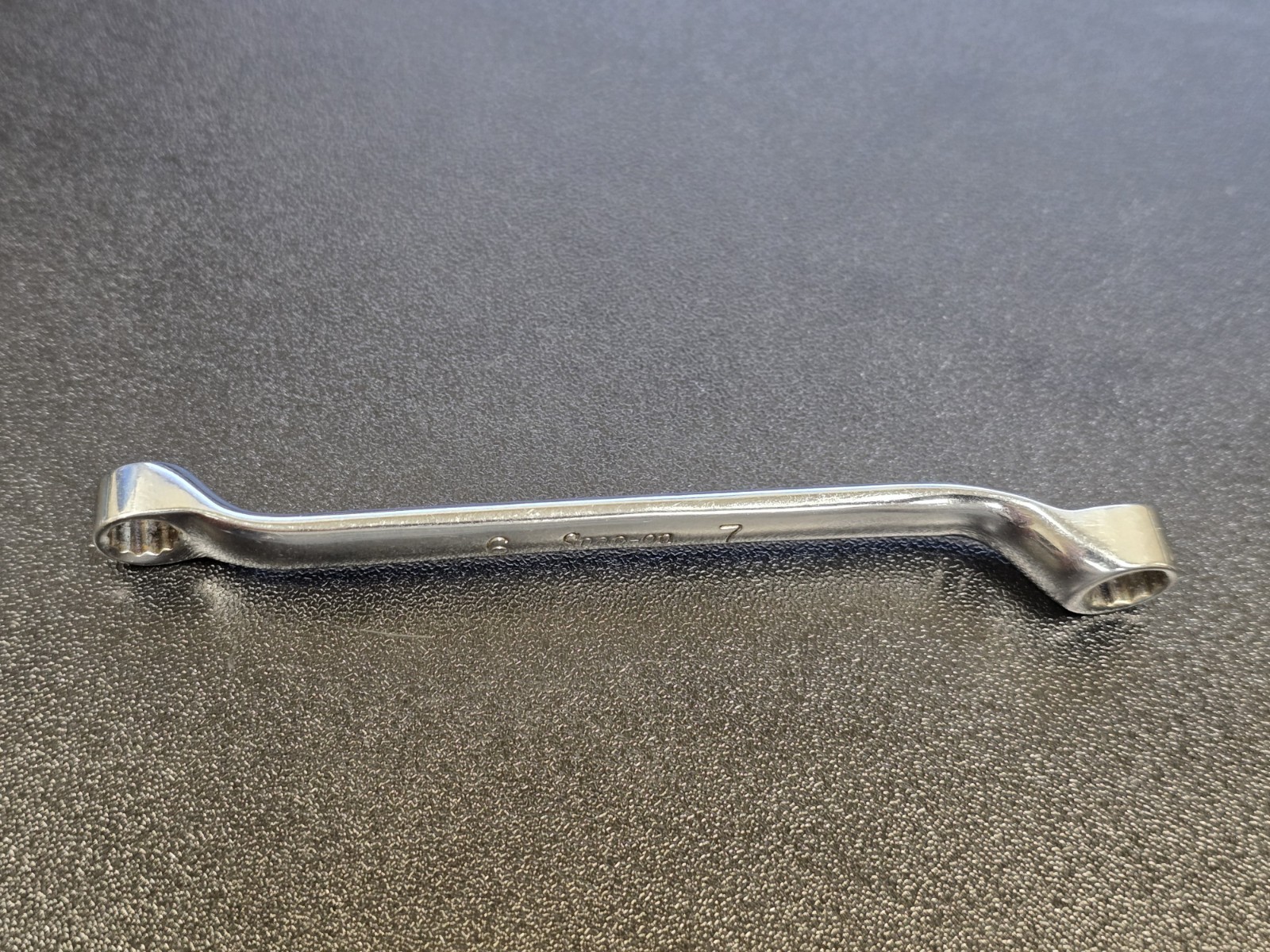 Snap-on Tools XSM67 6mm 7mm 12-Point Metric Chrome Short Offset Box End Wrench