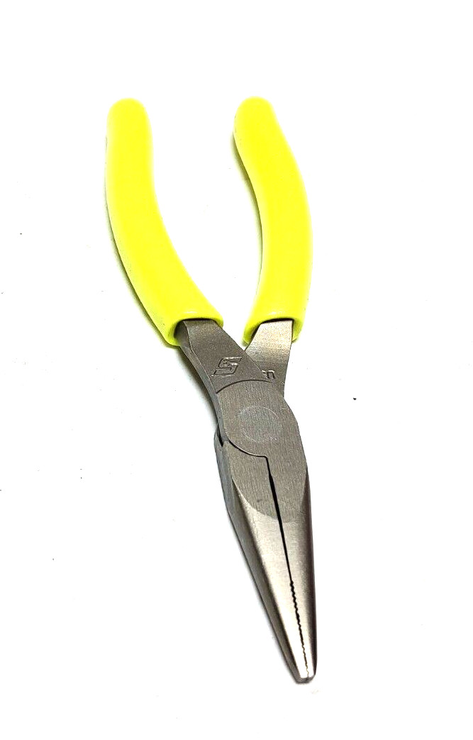 New Snap-on™ 95ACFHV 5″ long Needle Nose Pliers with Hi-Viz Yellow Vinyl Grip
