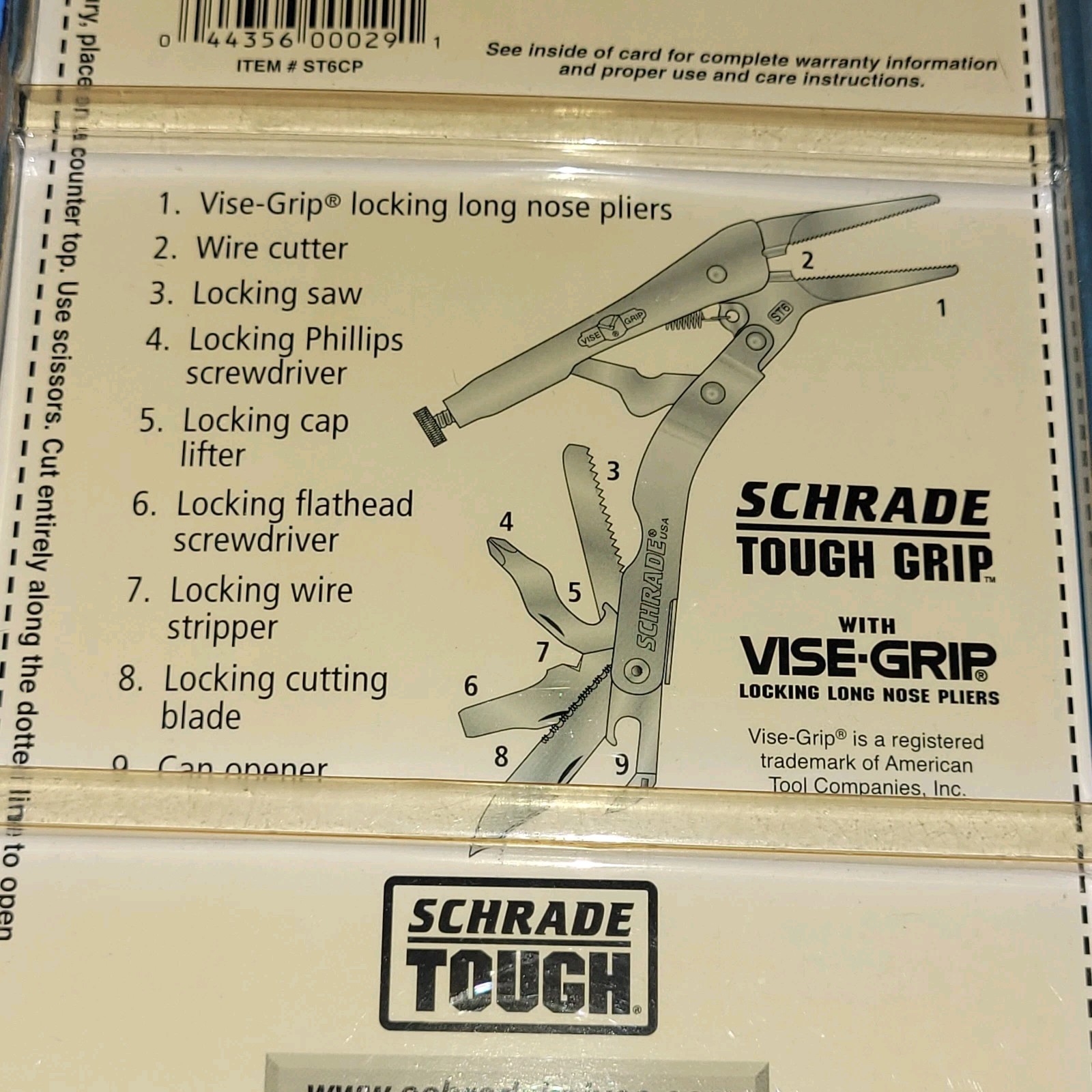 Petersen Dewitt Vise Grip & Schrade Multi-Tool ST6 USA, Original Packaging