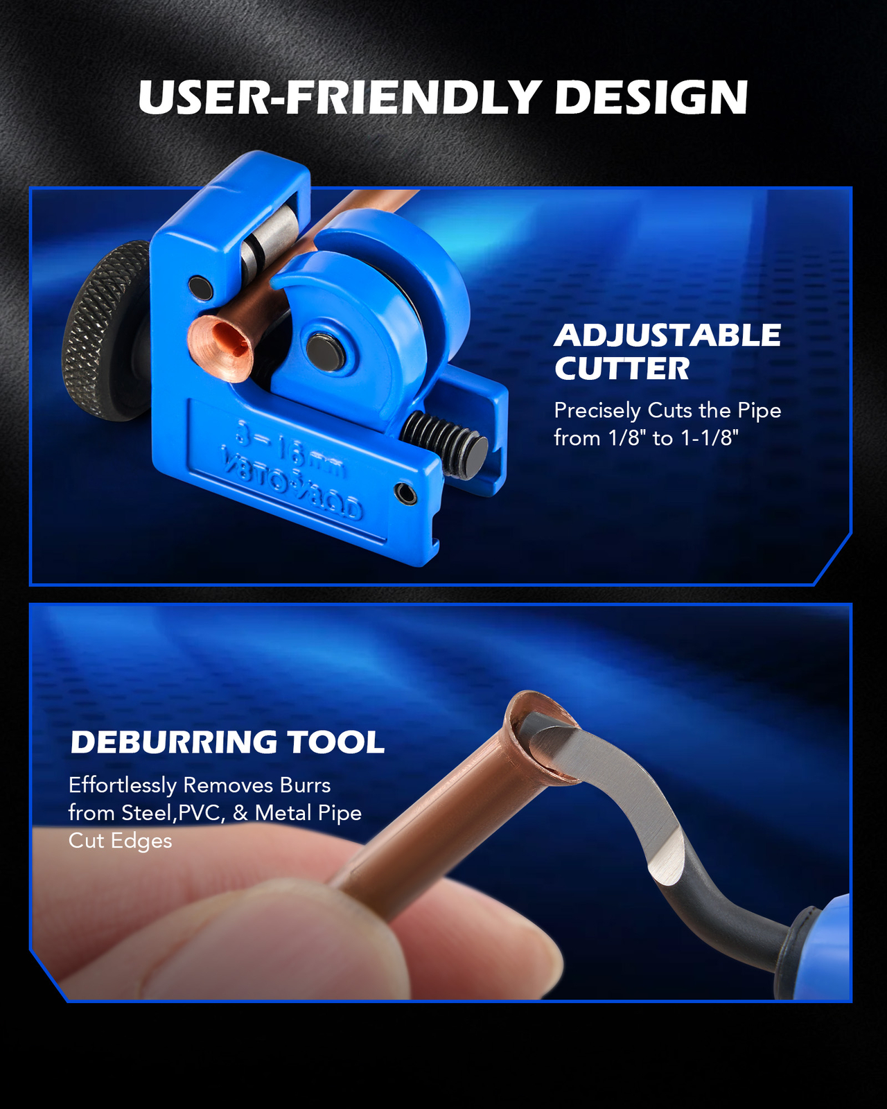 OMT Pro Brake Line Flaring Tool Kit Double Flaring 37° 45° f/ 3/16″ to 3/8″ Tube
