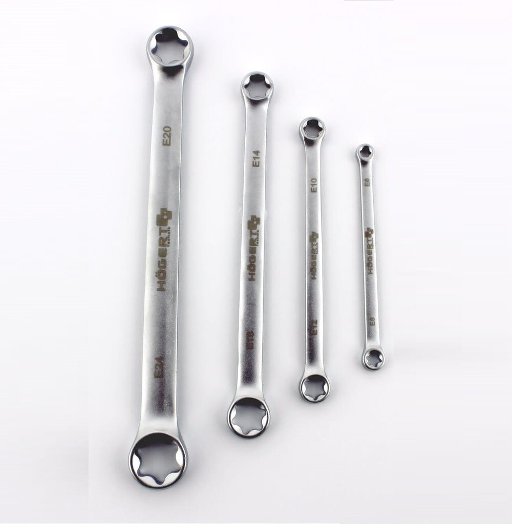 Torx Ring Spanner 4 pcs Set E6-E24 – HT1W590 of Hogert