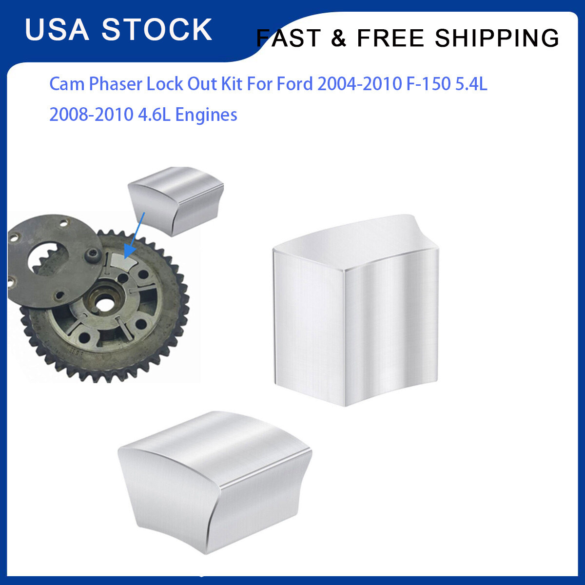 Cam Phaser Lockout Aluminum Block Fit for Ford F150 4.6L 5.4L 2004-2010