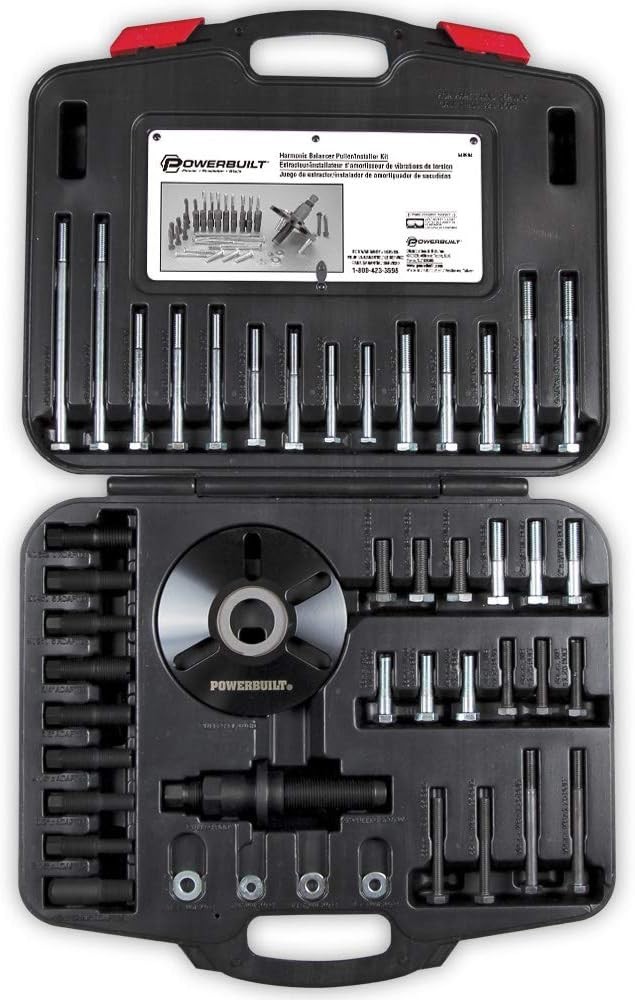Automotive Tool Kit for Efficient Harmonic Balancer Removal and Installation