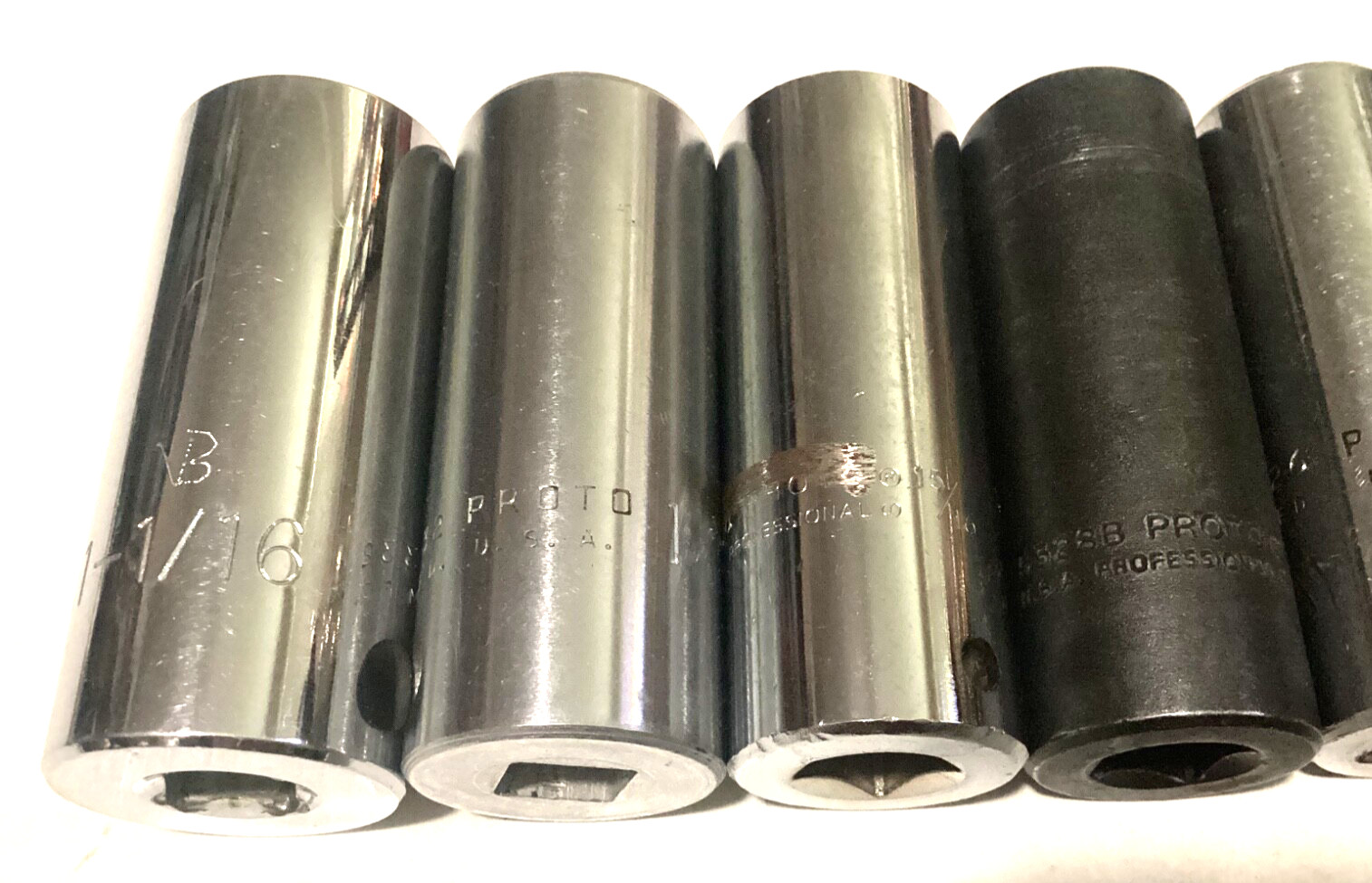 PROTO Professional extra DEEP 1/2” Drive 9/16” To 1 – 1/16” (8) piece set