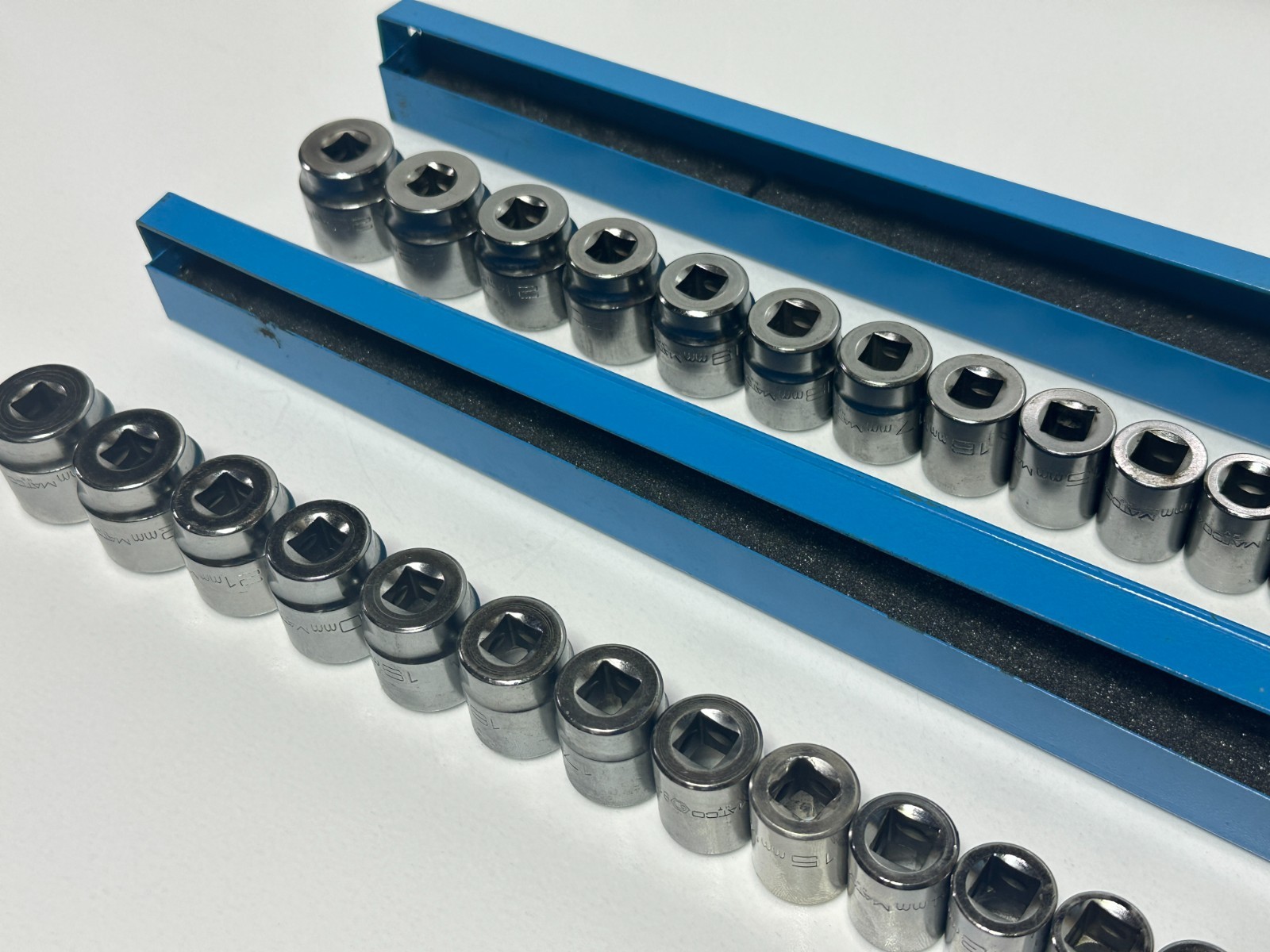 🇺🇸 Matco Tools USA 36pc Metric 6mm-23mm Shallow Socket Set, 3/8” Drive (Rare)