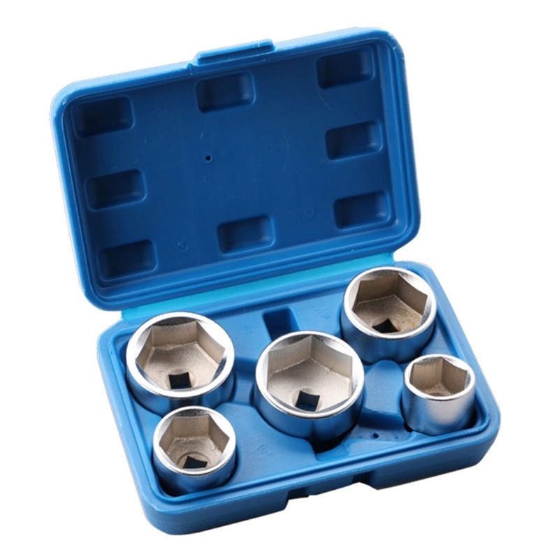 5Pcs Wrench Set Heavy Duty Chrome Plated Socket For Car Maintenance