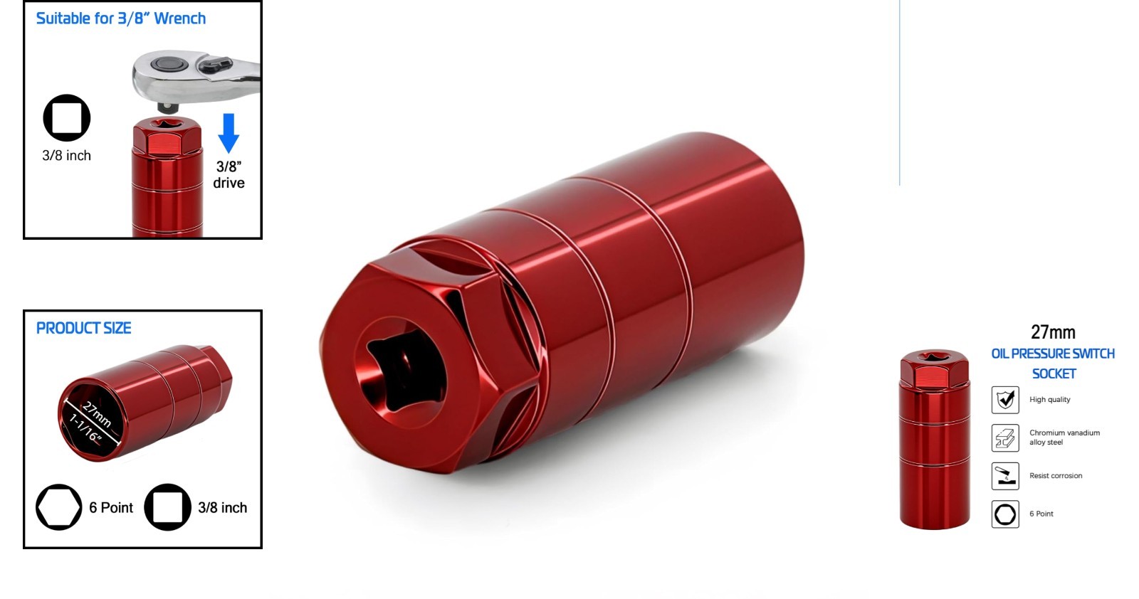 Effortless Oil Pressure Switch Replacement Tool – Fits 1″ & 1-1/16″ Switches