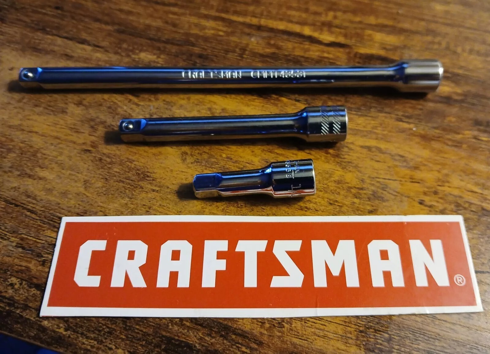 3 Craftsman 1/4″ Drive Sockets 3″ 6″ & 1-1/2″ Extension Bar Set