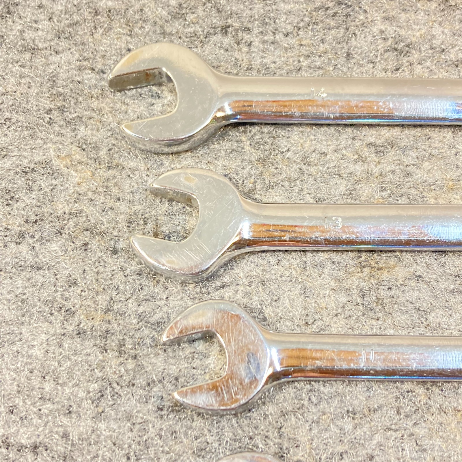 Vintage Combination Ratcheting Wrench 5 Pc Box End Metric 9-14mm