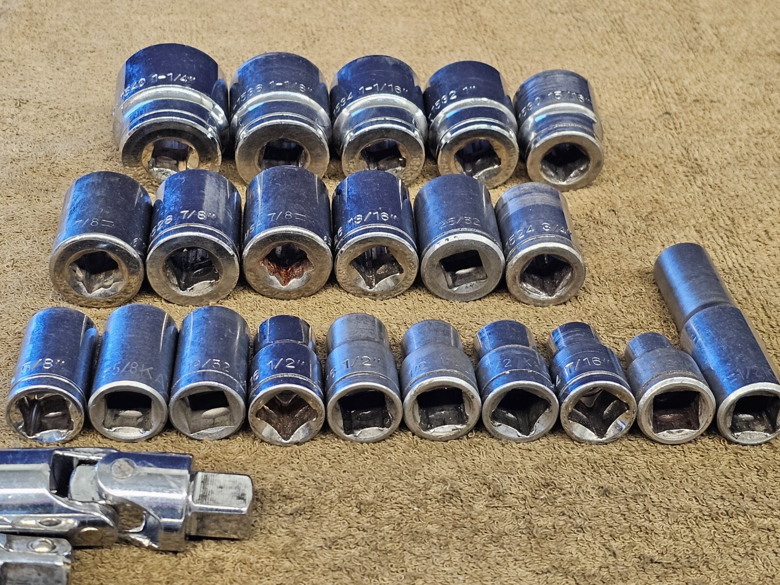 Kal Ratchet Socket Extension Set 1/2″ Drive 1-1/4 1/8 1/16 1″ 7/8 5/8 19/32 3/8″
