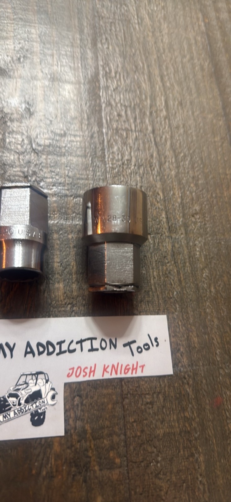 Snap on passthrough sockets no markings great shape price for pair