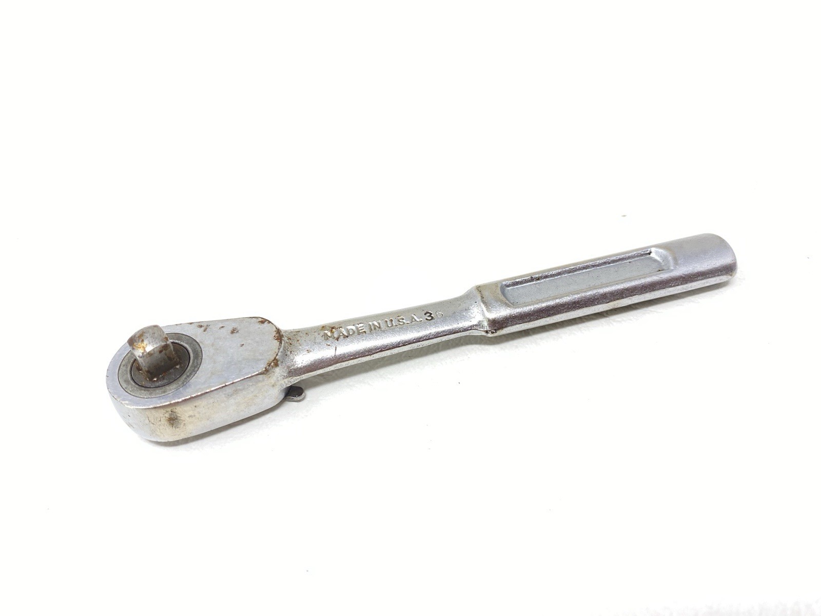 Vintage Husky Small No. CM41 1/4” Drive Ratchet Tool Compact Made In USA
